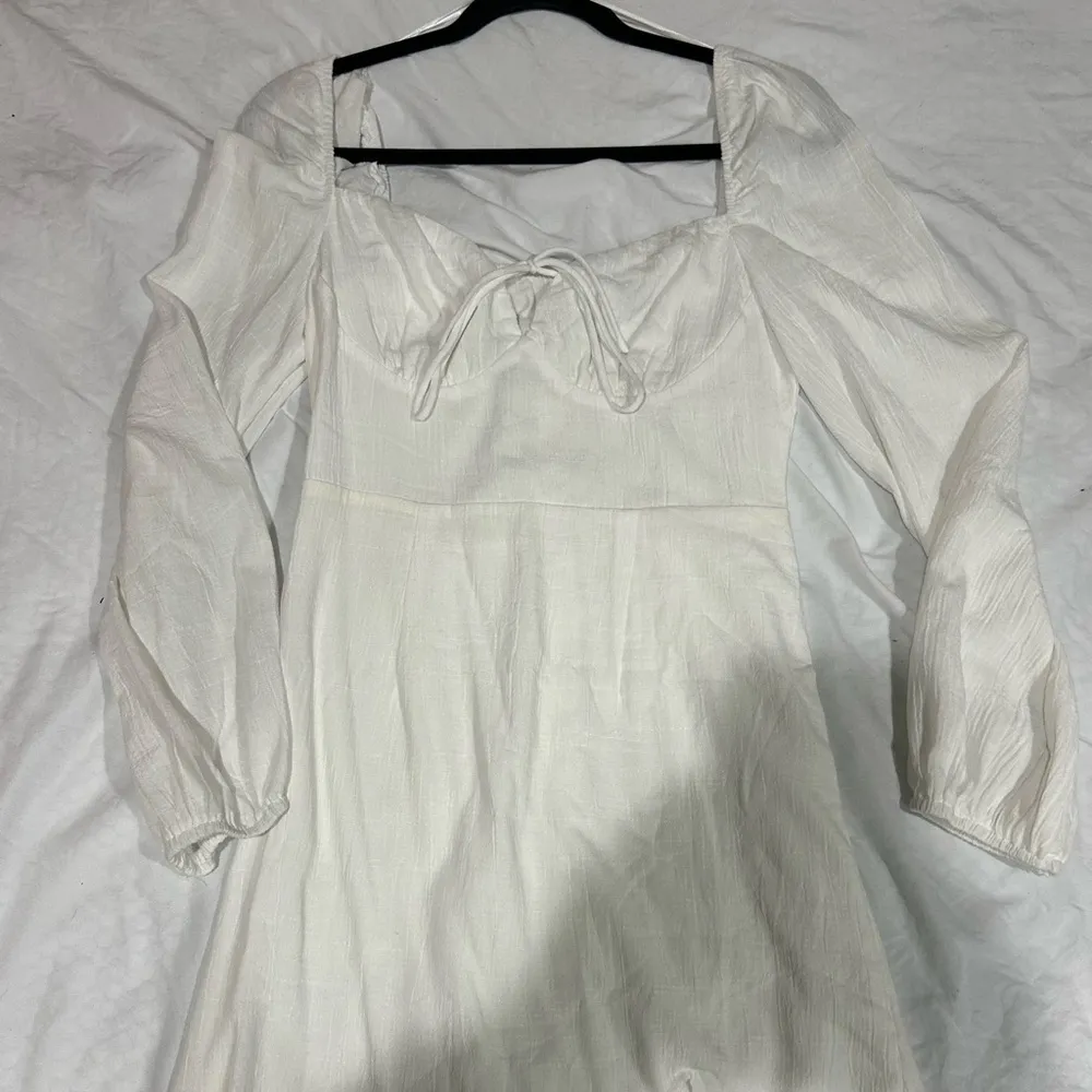 Princess Polly Alena White Mini Long Sleeve Dress 4 - Image 3