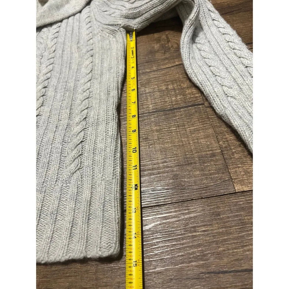 Vintage B Moss Lambswool Angora blend collared sweater cardigan Gray Size M - Image 5