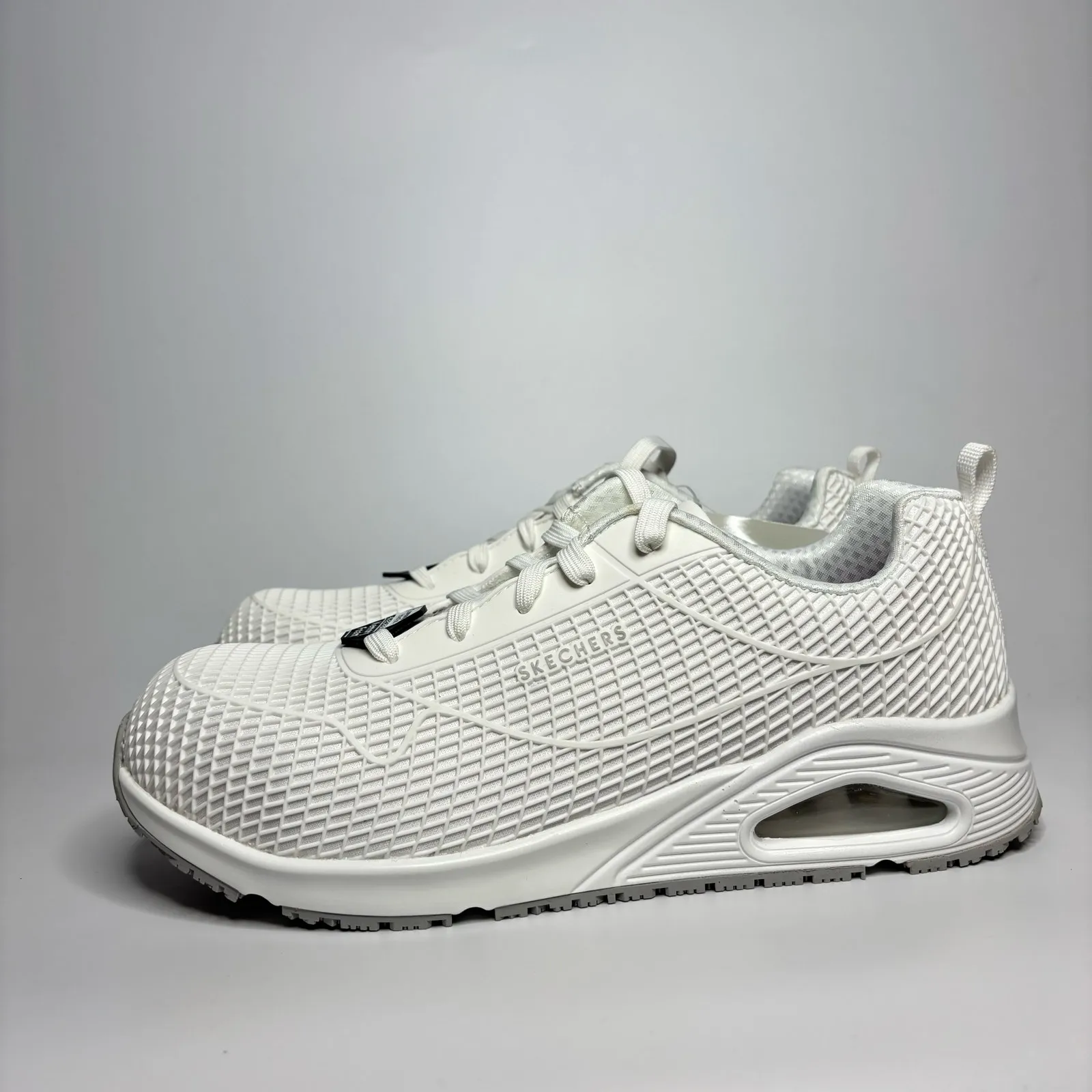 Skechers Work Women’s UNO SR Jhansi Composite Toe Safety Shoes in White - Image 2