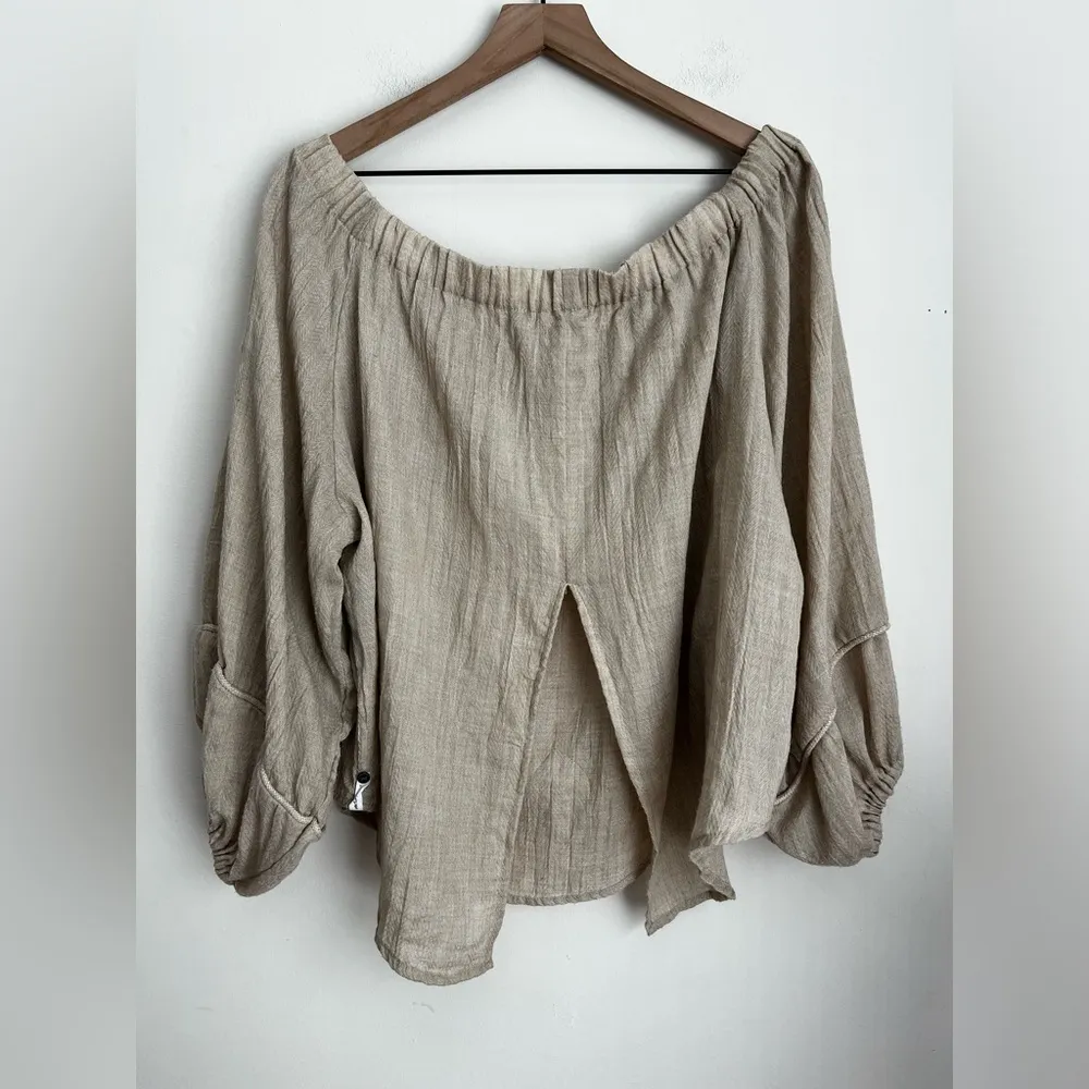 One x One Teaspoon Oakwood Off the Shoulder Top balloon sleeve Western S - Image 4