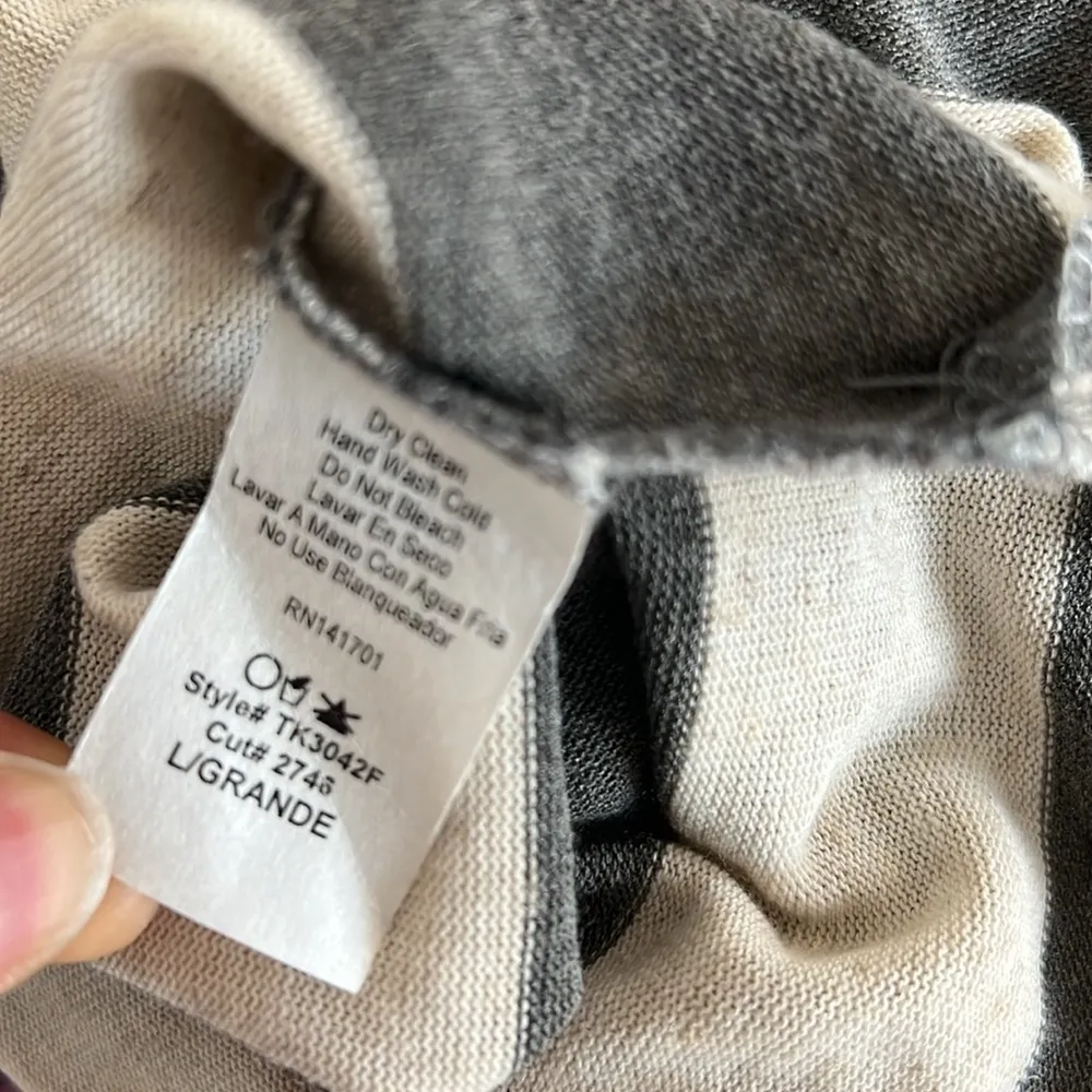 143 Story by Line Up Striped Sweater w/Dolman Sleeves, Size L NEW w/Tag - Image 8