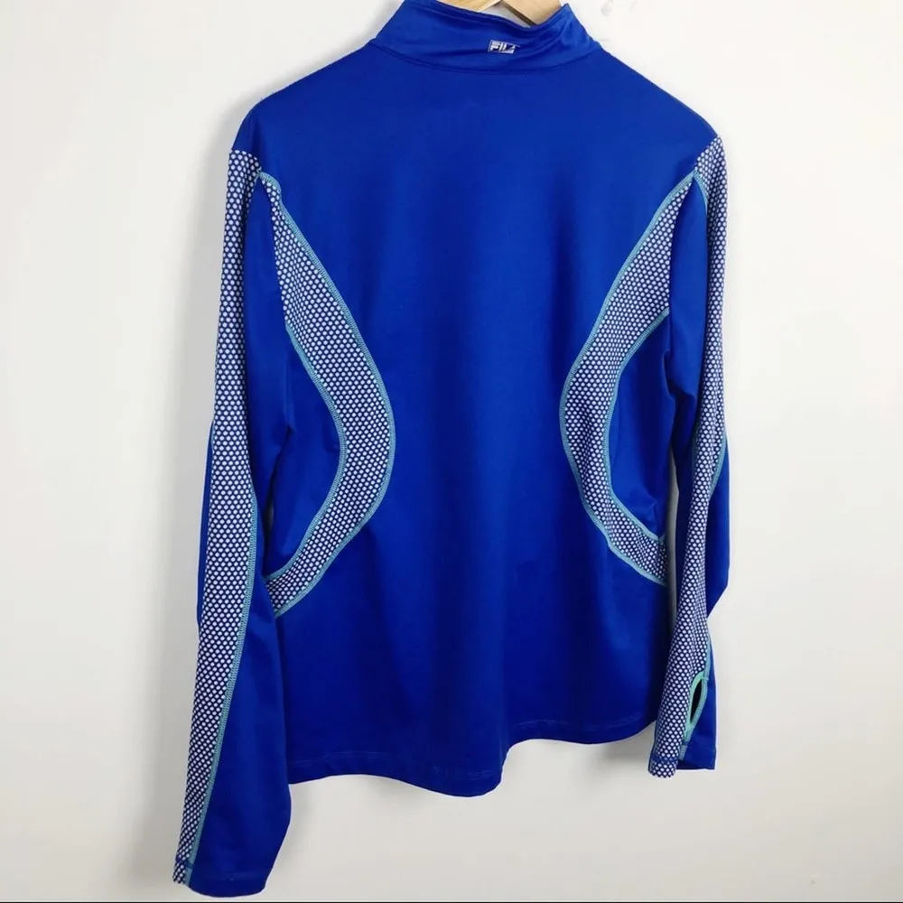 Fila Sport Half Zip Running Pullover Shirt Blue XL - Image 9
