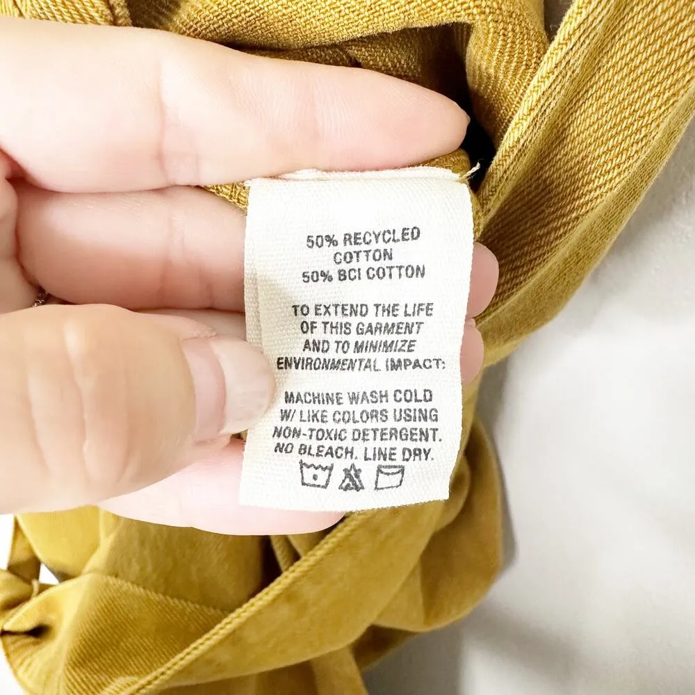 Alex Mill Womens Ollie Jumpsuit Sleeveless Cropped Denim Golden Khaki Medium NWT Brown - Image 8