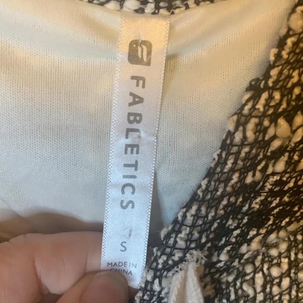 Fabletics Black & White Hoodie Dress Lined Size S - Image 3