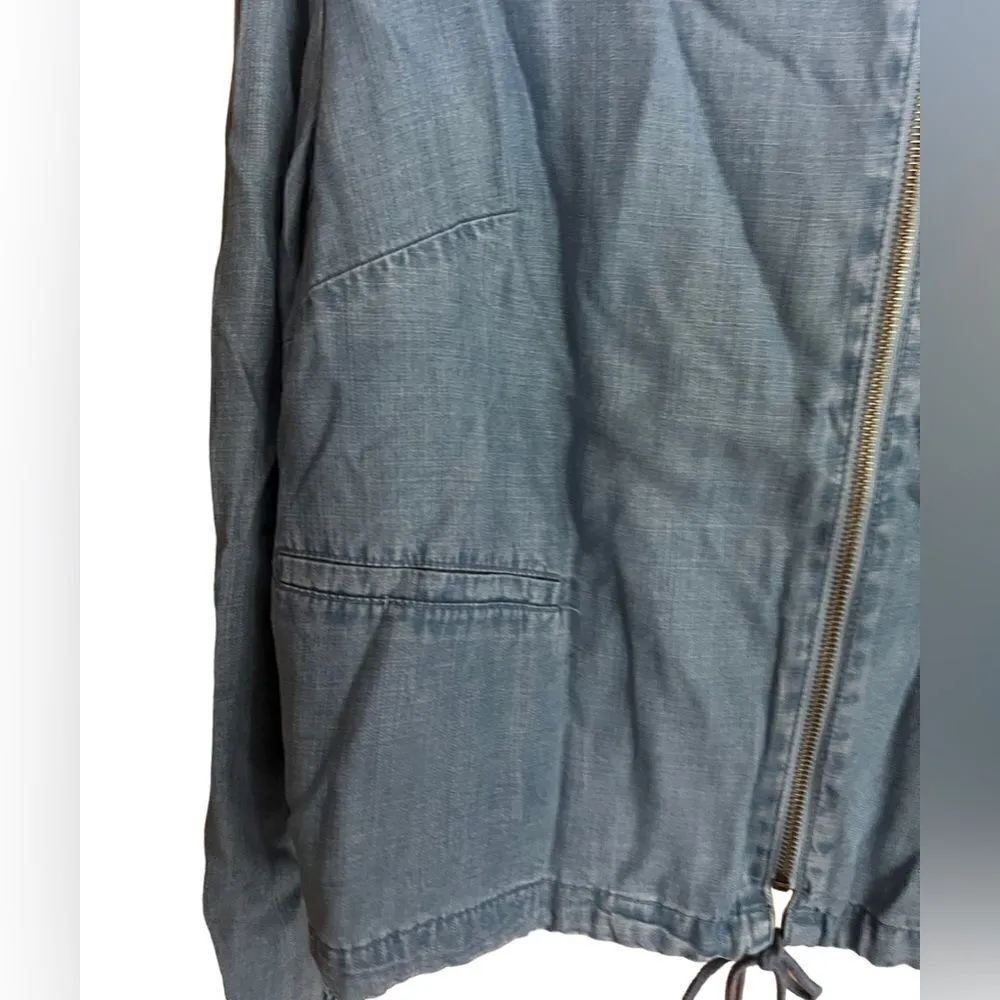 Who What Wear long sleeved chambray fullzip jacket size X - Image 2