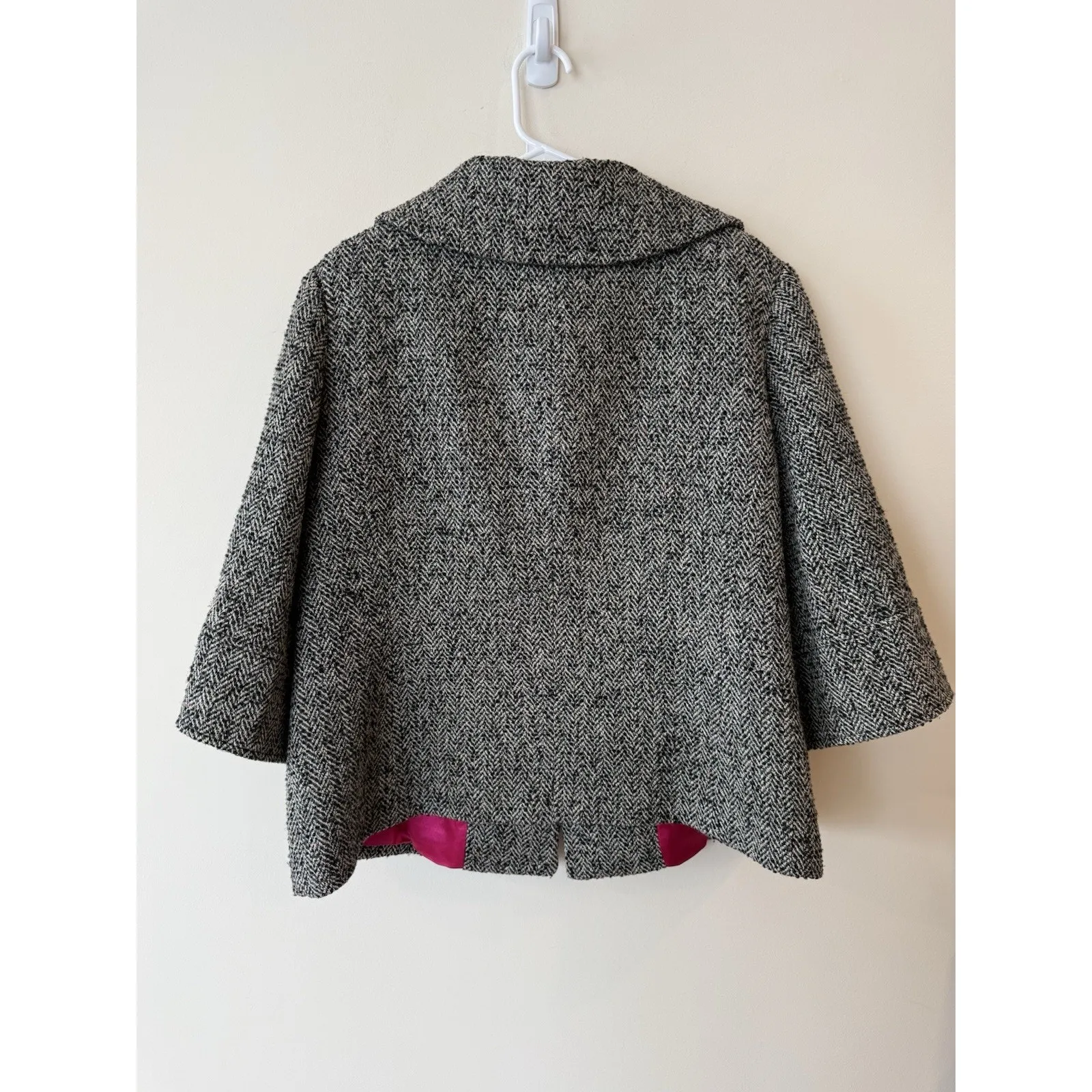 CLASSIQUES ENTIER ATELIER Tweed Swing Jacket Blazer Wool Blend 16 Button - Image 2