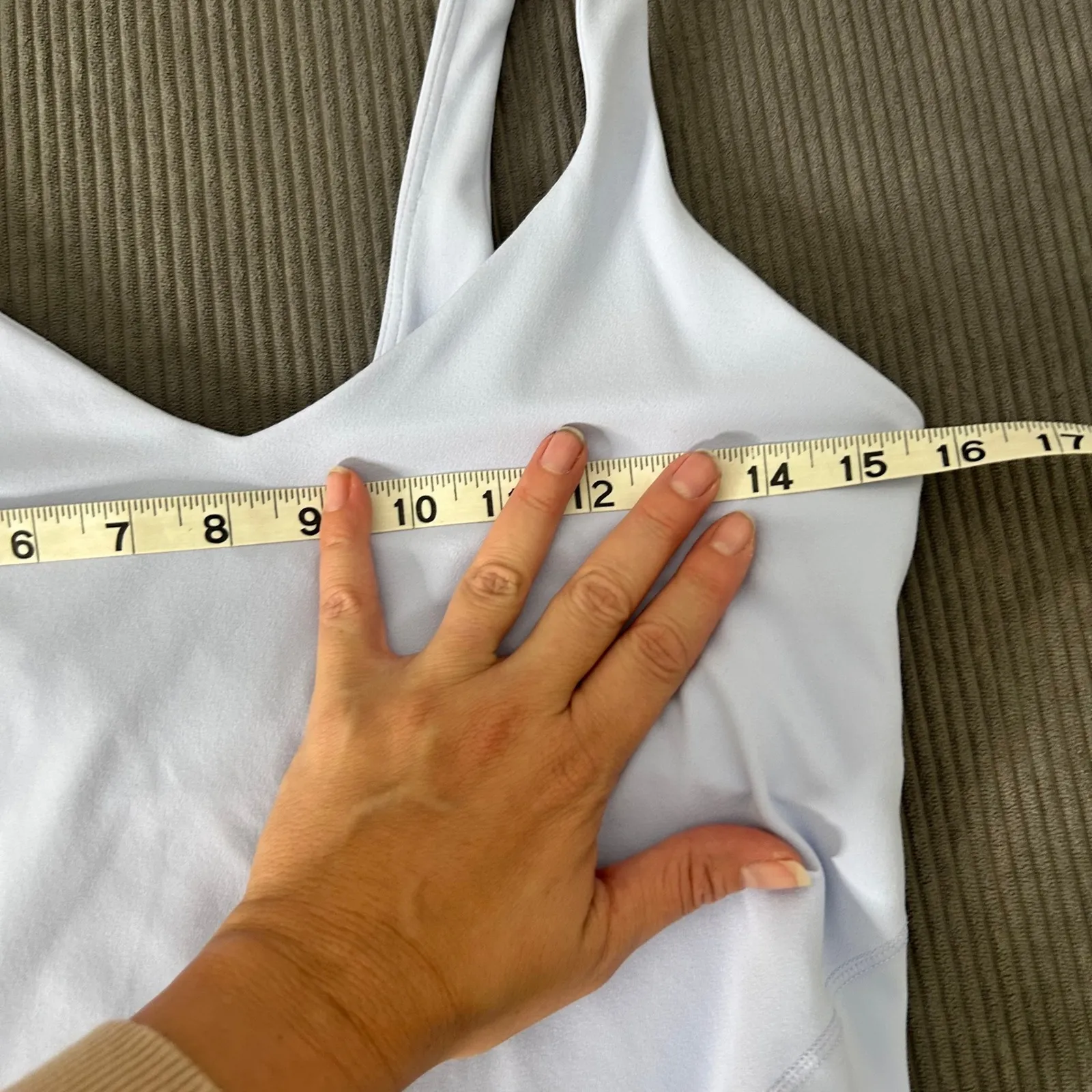 Lululemon Align Tank Top Lilac Smoke Size 10 V Neck Cropped Nulu Fabric W1DUDS - Image 8