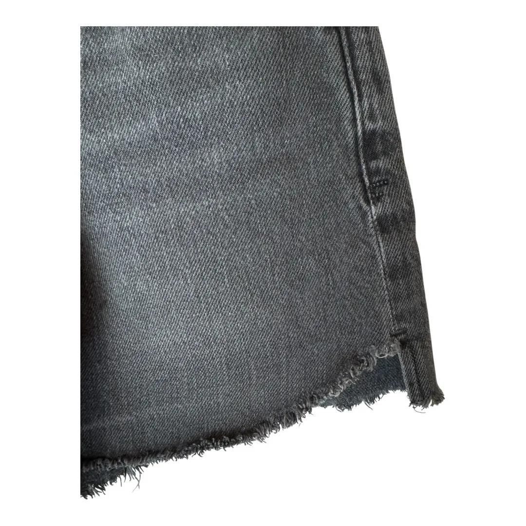 Frame Denim Shorts Women 28 Black Wash Le Original Distressed Fray Hem Jean Punk - Image 3