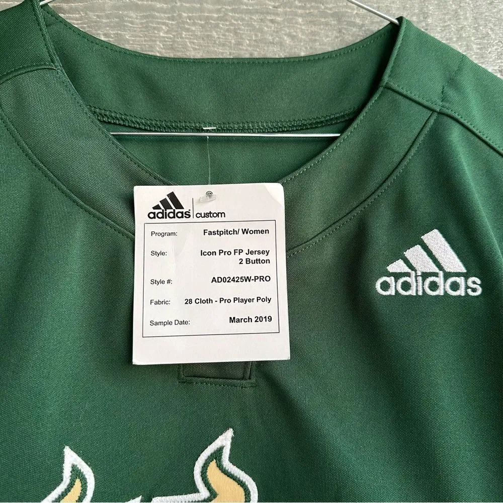 NWT! Adidas South Florida Bulls #19 NCAA Softball Jersey Women's Size Medium - Image 3