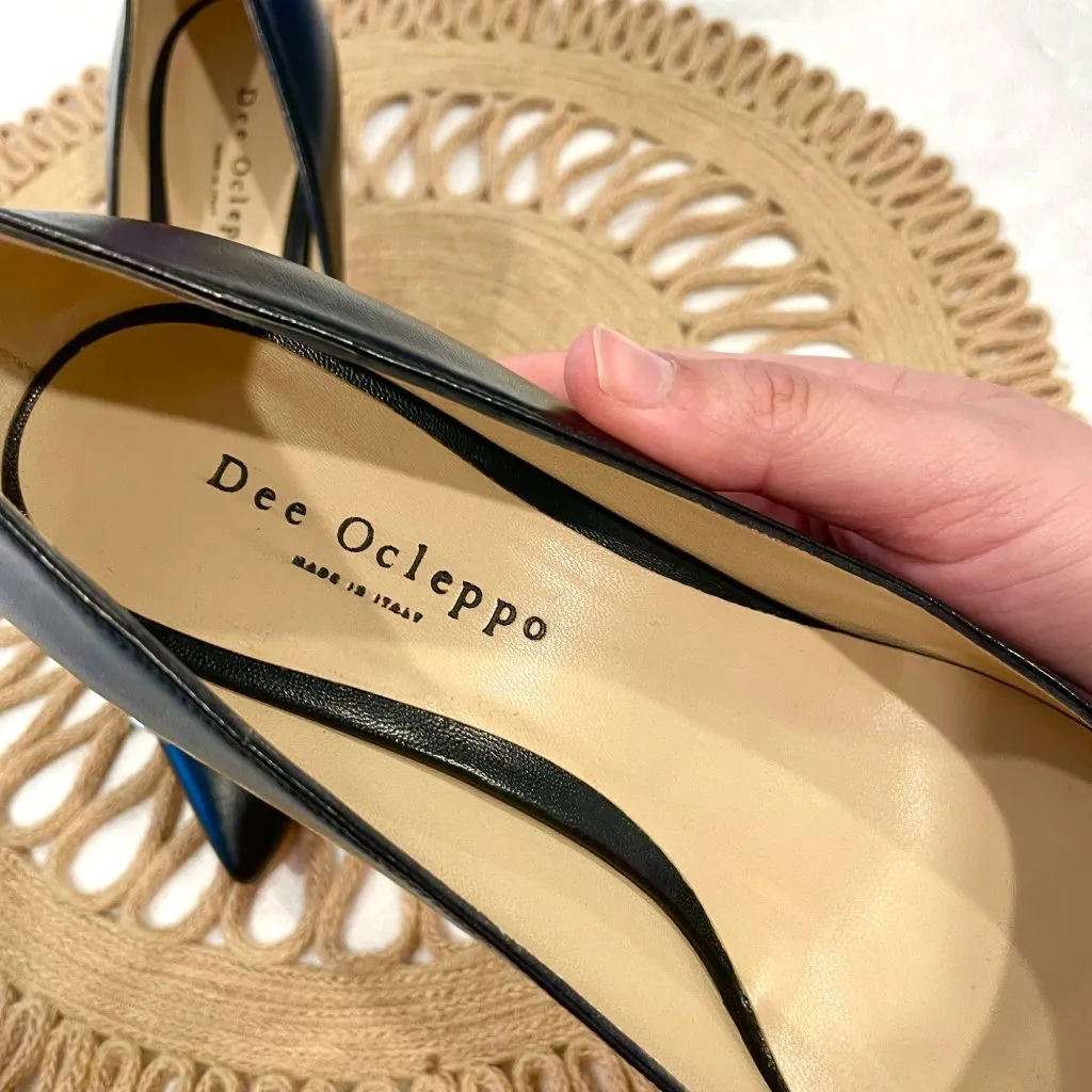 Dee Ocleppo Dee Office Party Logo Pump Black Leather Size EU 38 - Image 4