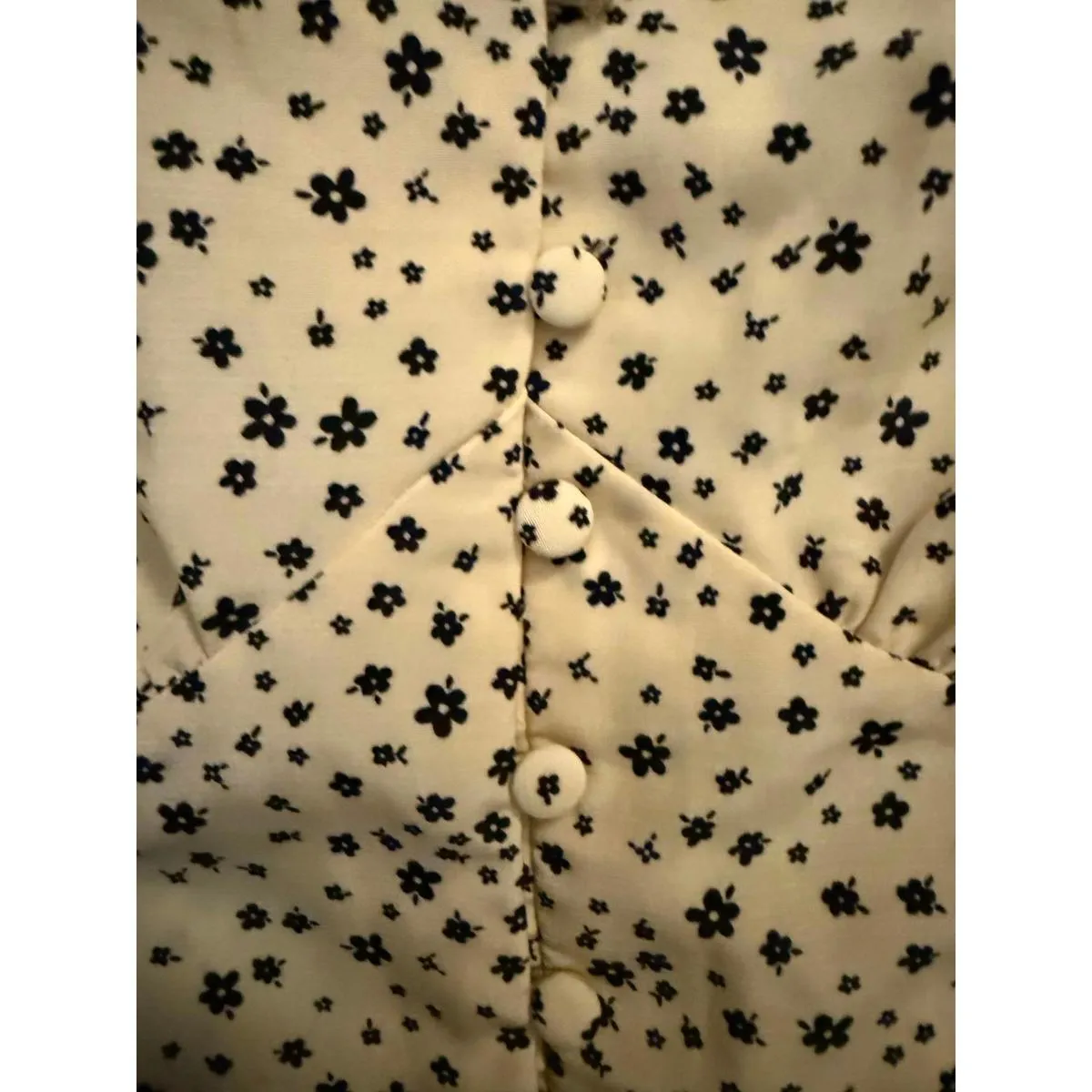 Levis by Levi Strauss Women's Blouse Size XS Extra Small Crop Top Floral Peplum - Image 6