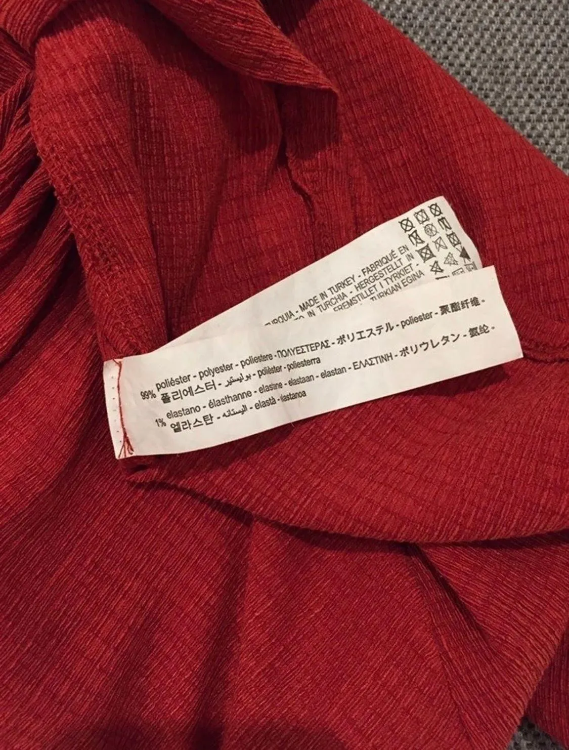 burnt orange twisted front blouse tee - Image 4