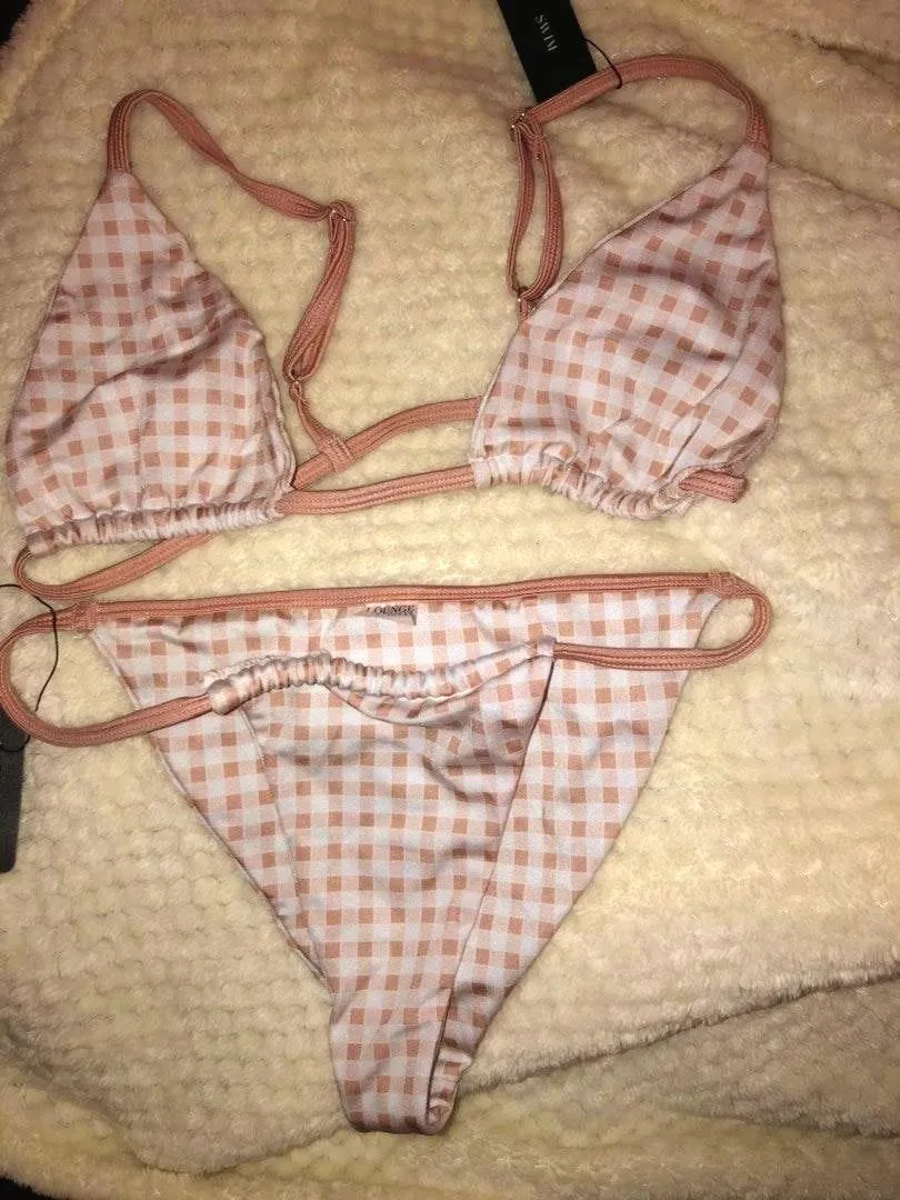 Lounge Underwear Lounge Green Miami Triangle Bikini Set - Image 3