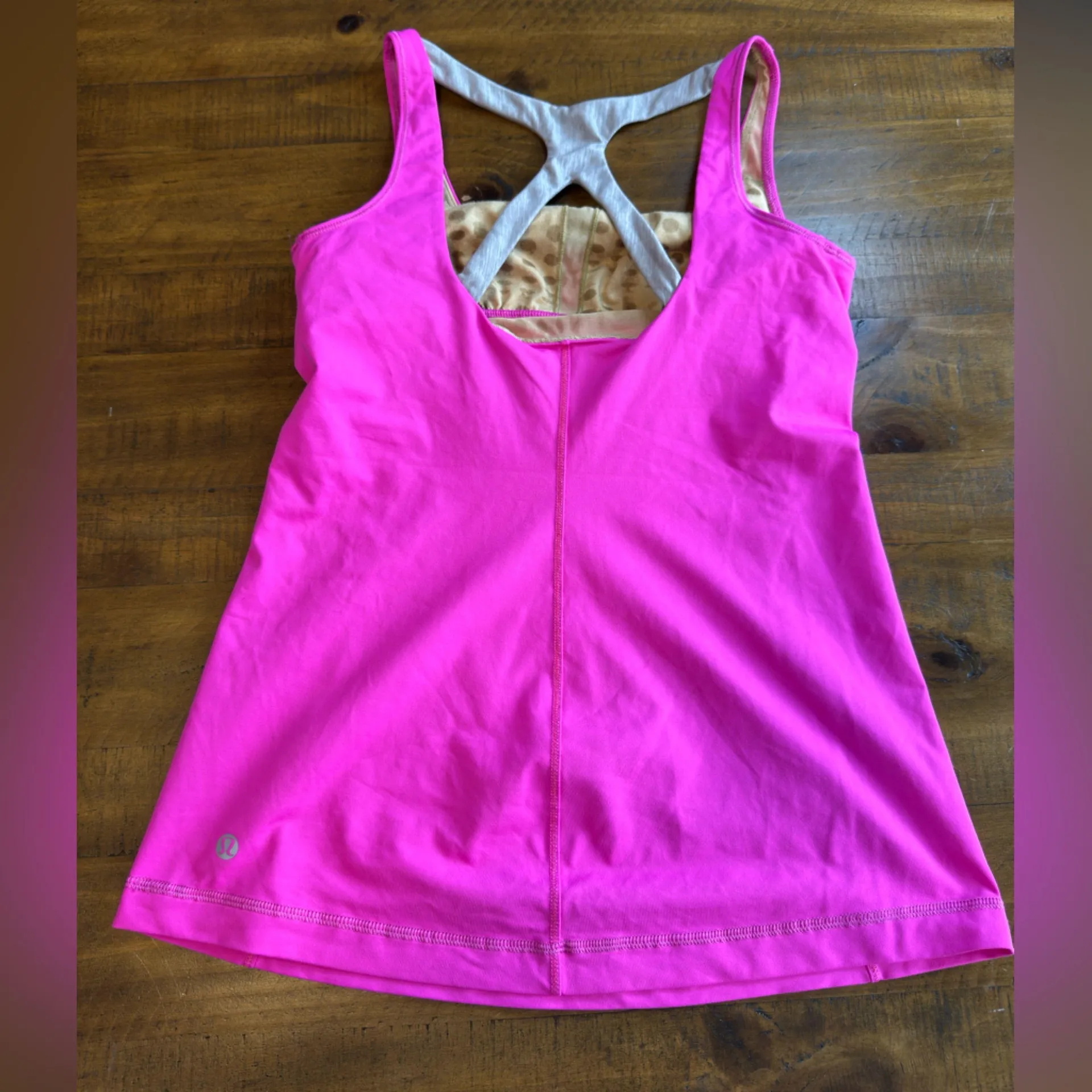 Lululemon | Pow Pink Metallic Silver Optimal Tank nwot - Image 4