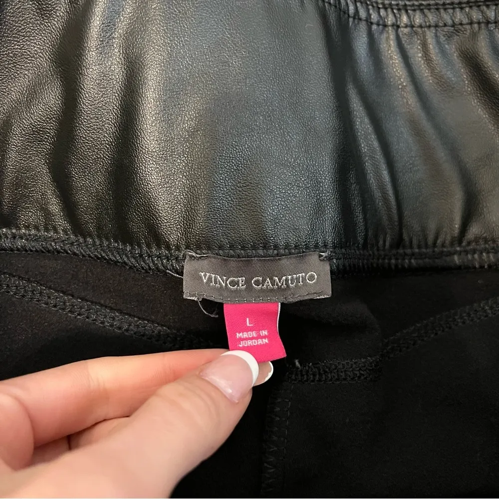 Vince Camuto High Waisted Faux Leather Leggings - Image 5