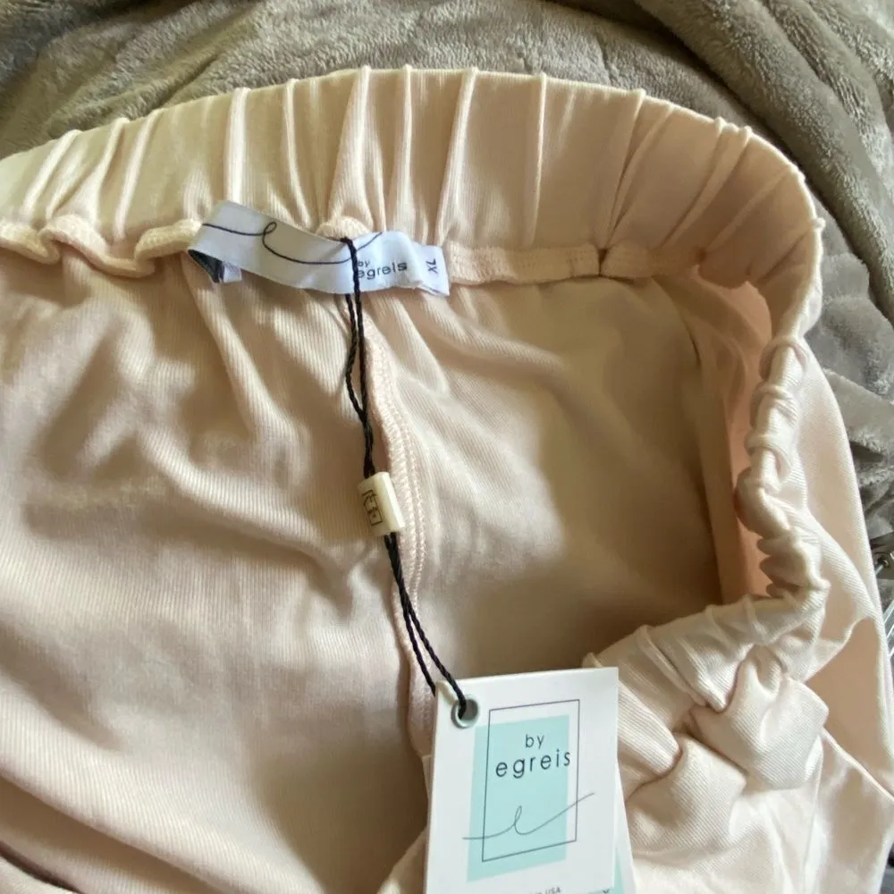 NWT blush pink split leg drawstring pants XL - Image 6