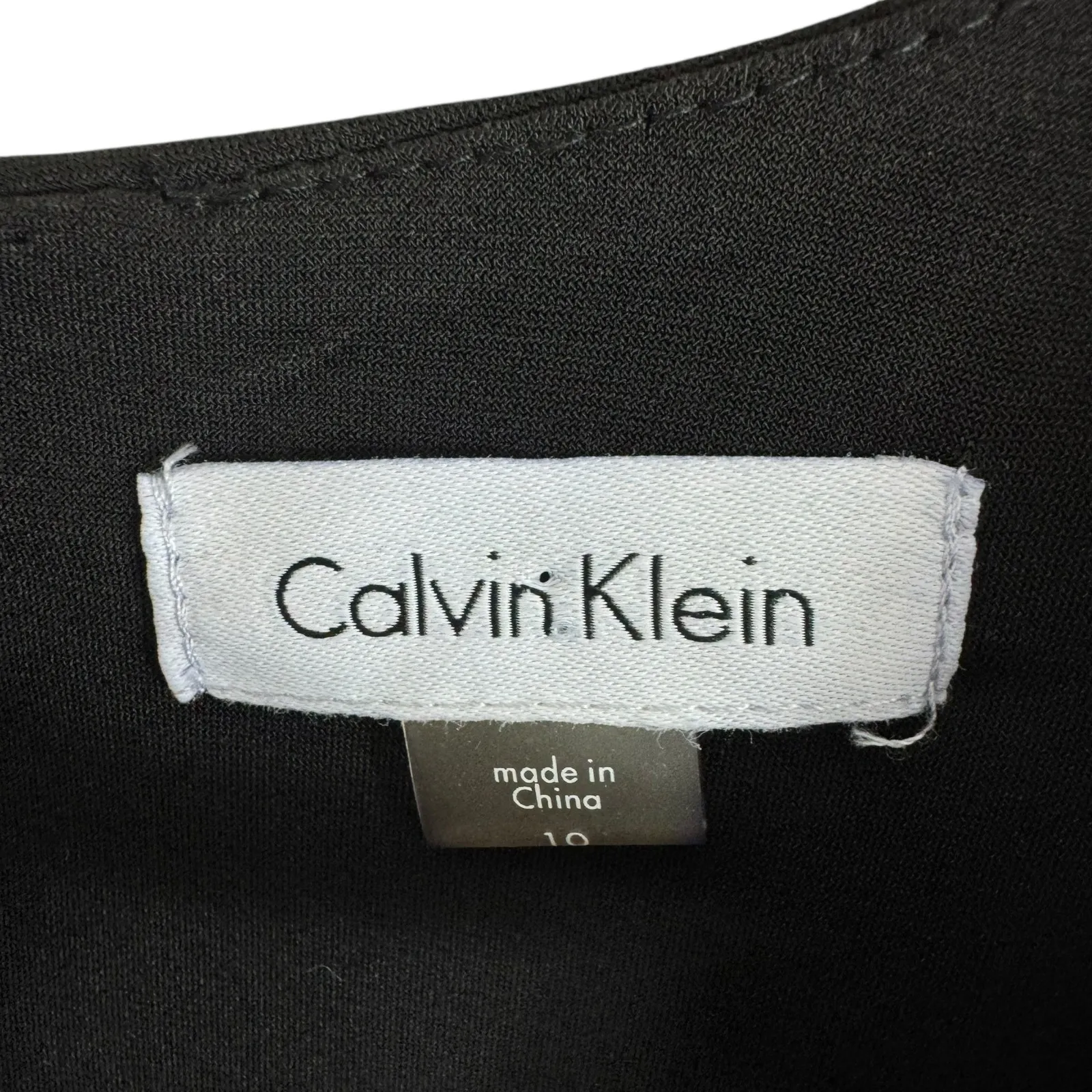 Calvin Klein NWT Black 3/4 Dolman Slit Sleeve Stretchy Jersey Jumpsuit Size 10 - Image 8