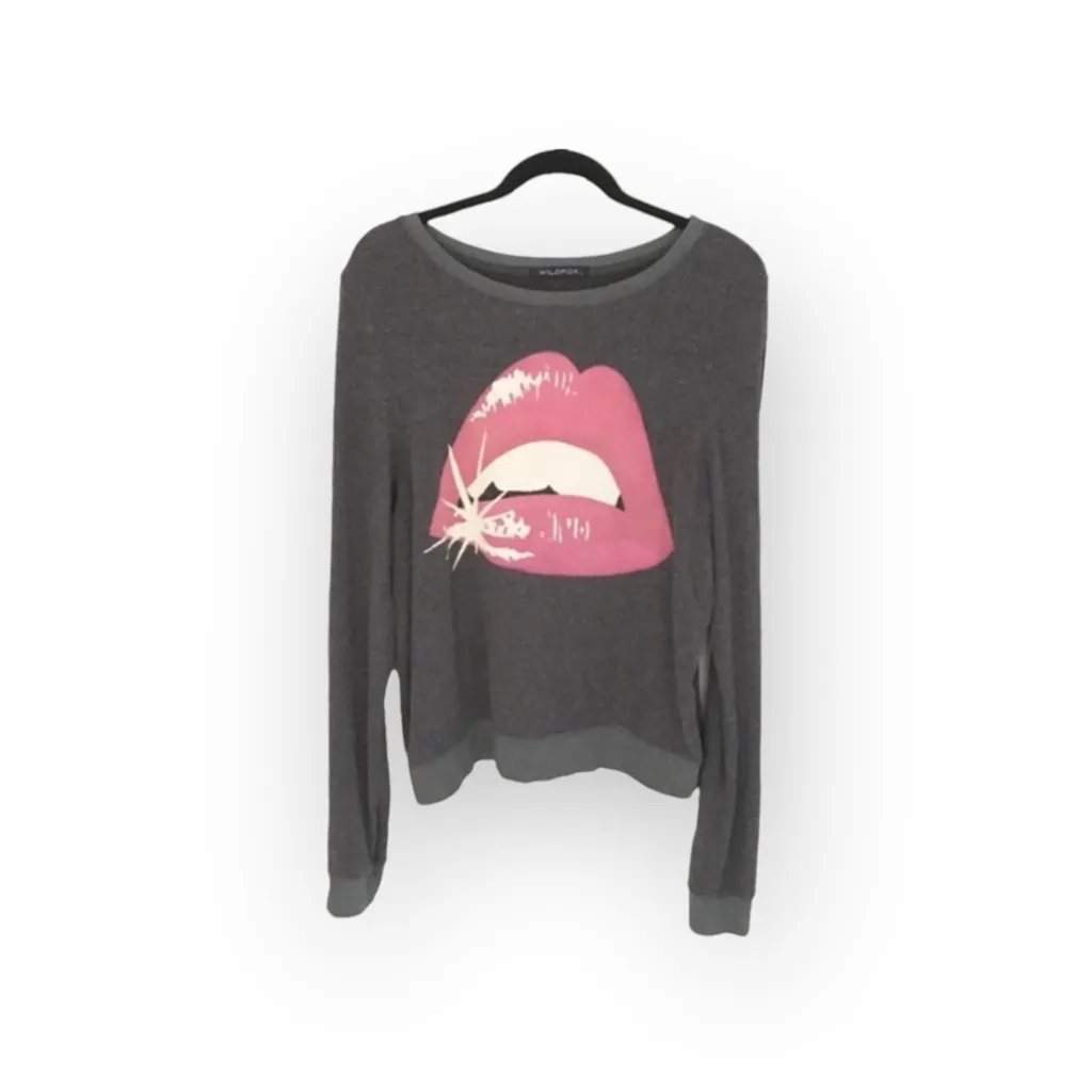 new Wildfox ❤︎ Glamour Puss Baggy Beach Jumper BBJ Sweatshirt ❤︎ Dirty Black ❤︎ - Image 6