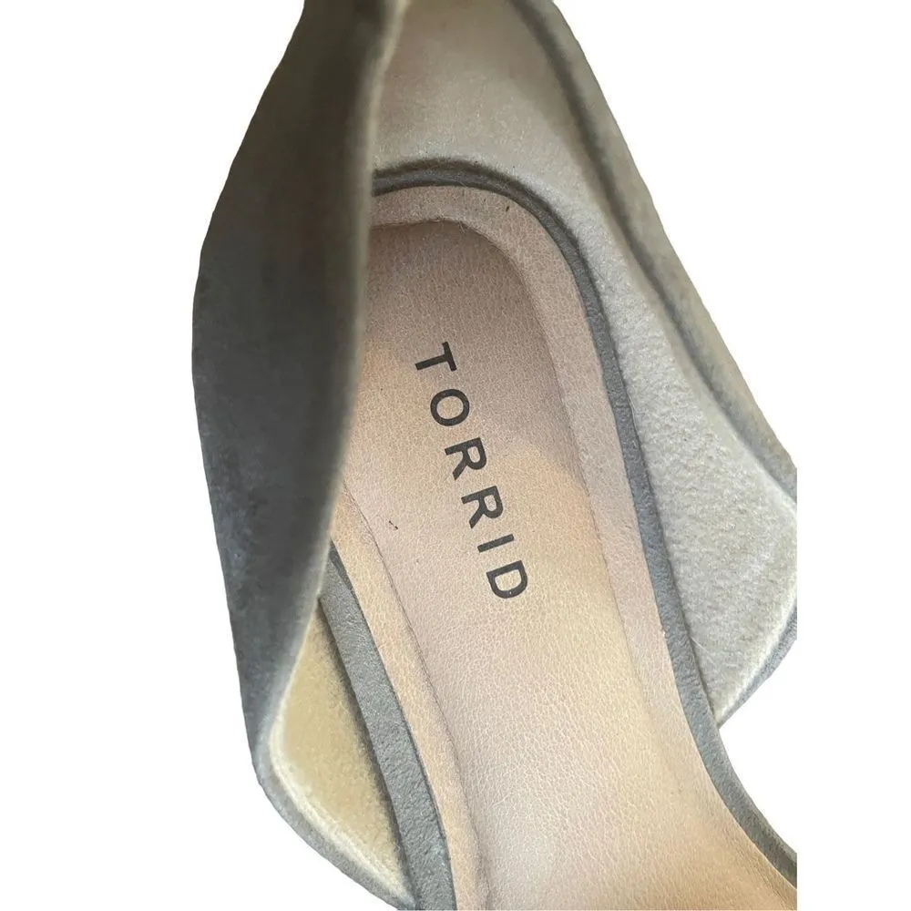 Torrid Taupe pointy Perf Dorsay flats sz 8 - Image 9