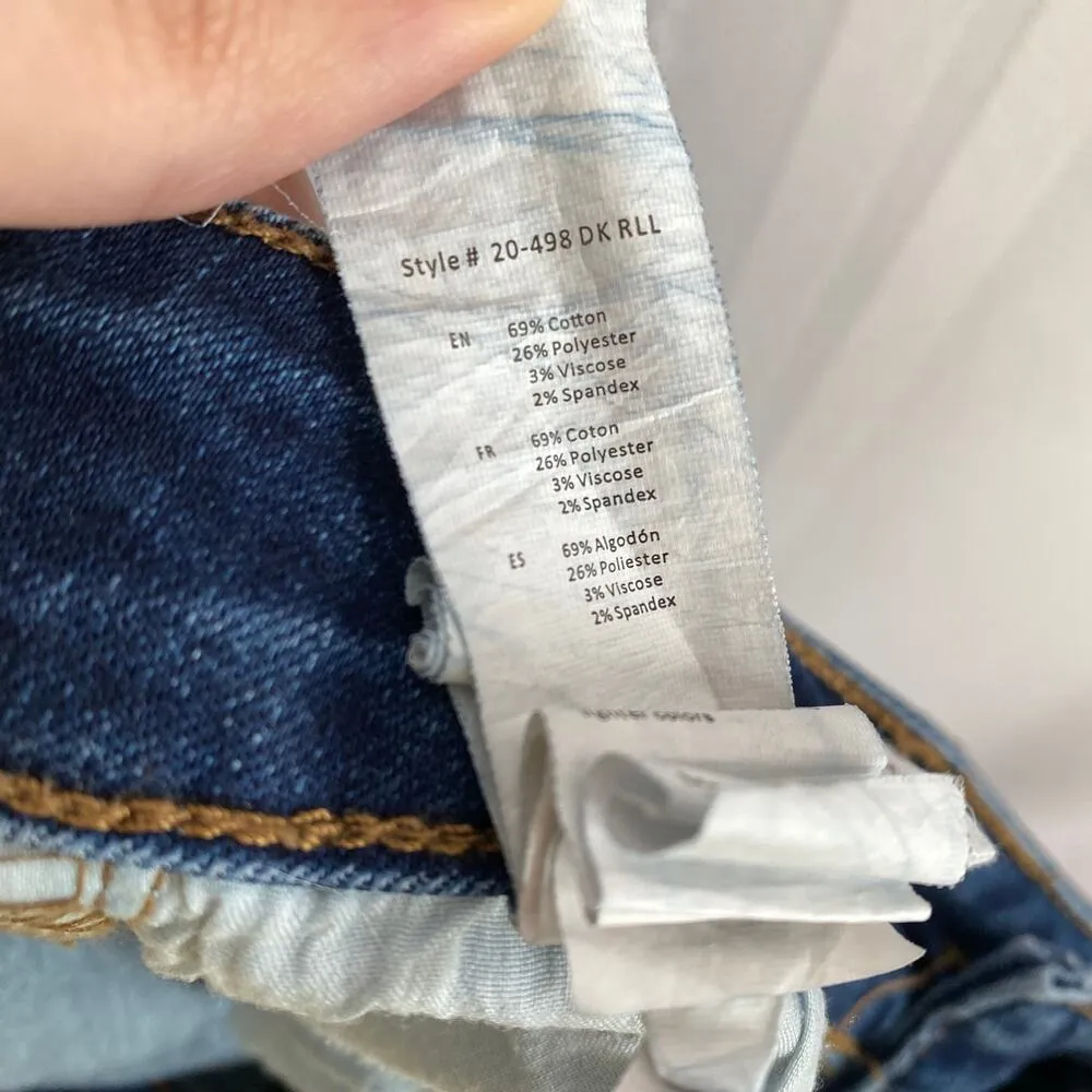 MIAMI High Rise Cuffed Hem Denim Jean Shorts Junior's Size 5 Blue Hi Waisted - Image 8