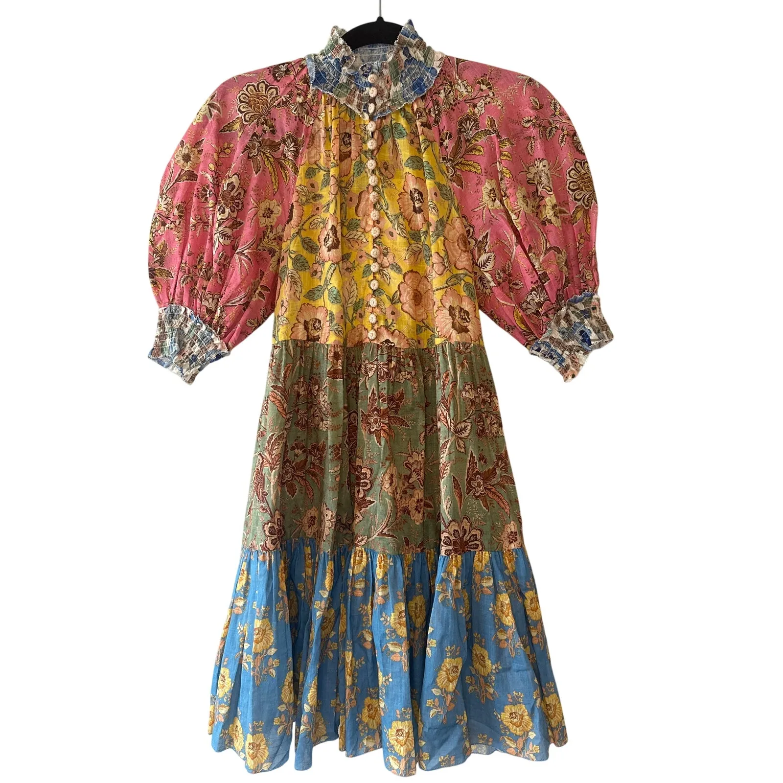 Zimmermann Junie Lantern Floral Mini Dress NWT Size 4 Pockets - Image 3