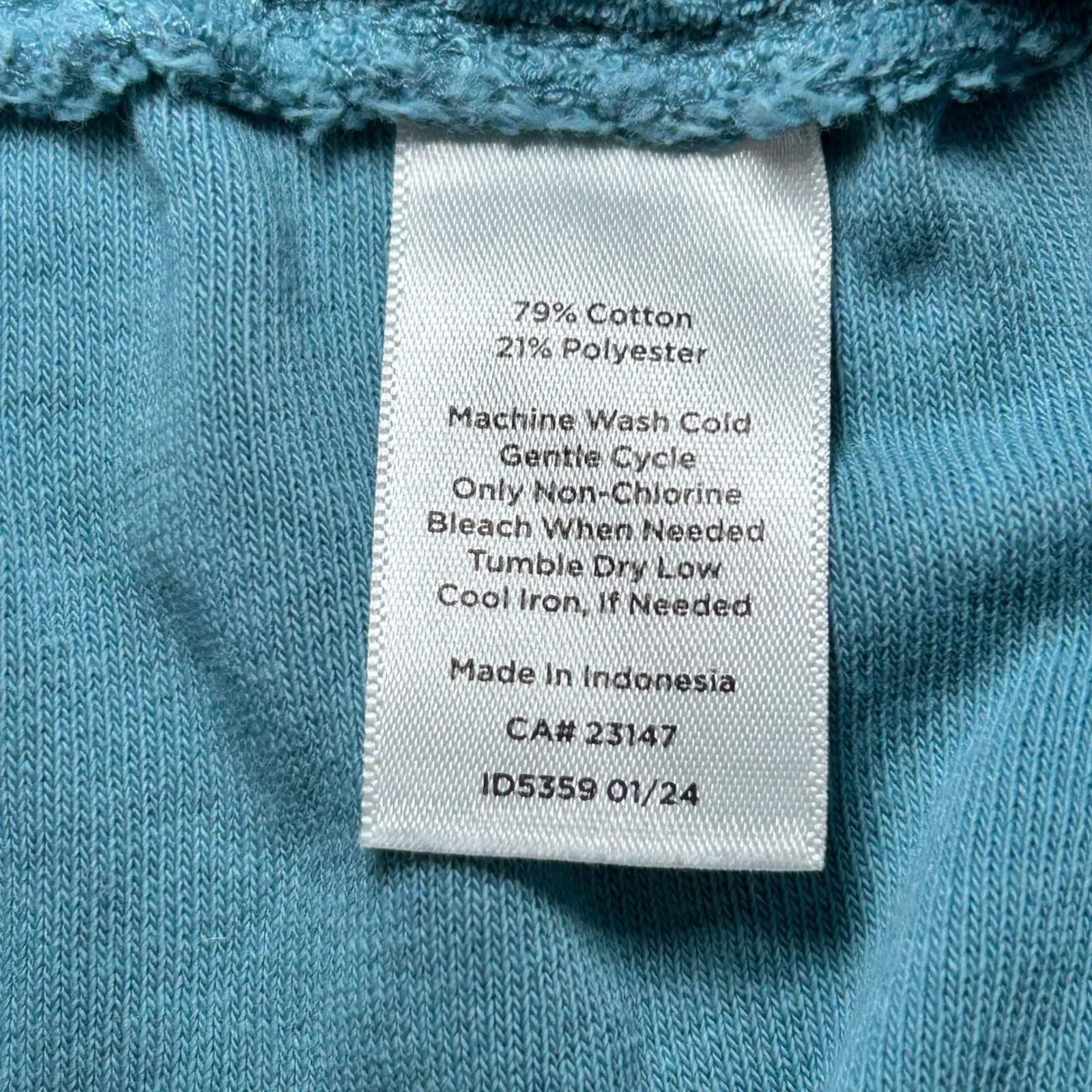 Haven Well Within XL Blue Terry Cloth Lounge Pants Elastic Waist Pockets Comfy - Image 5