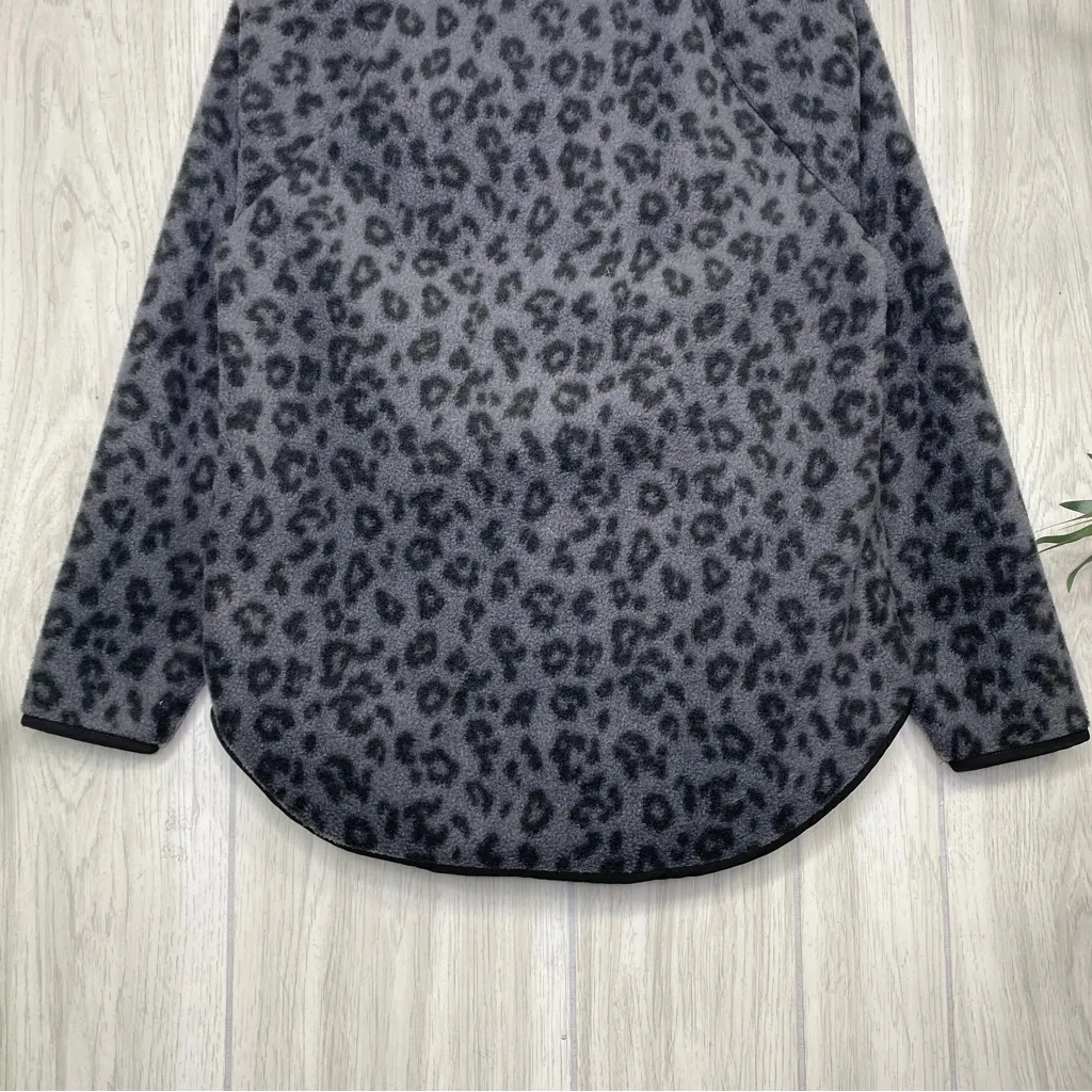 NEW J. Crew Animal Print Quilted Button Neck Sherpa Tunic size XXS NWT BA200 - Image 6