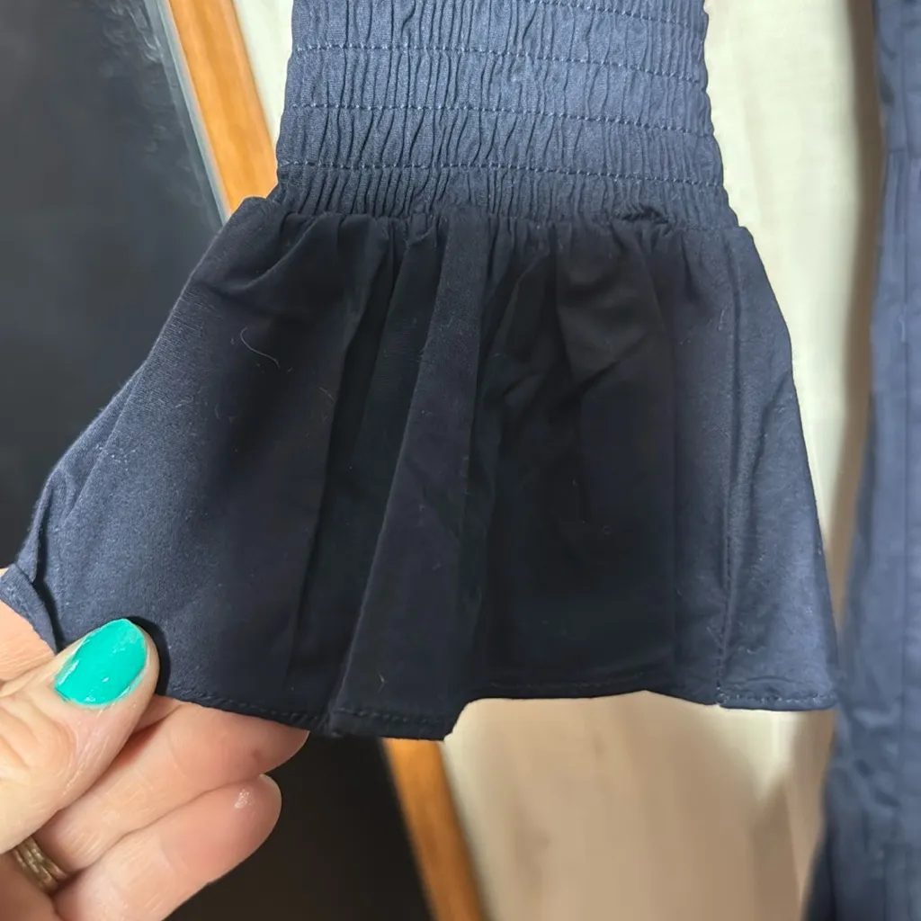 Blue Ruffled Long Sleeve Tiered A - Image 3