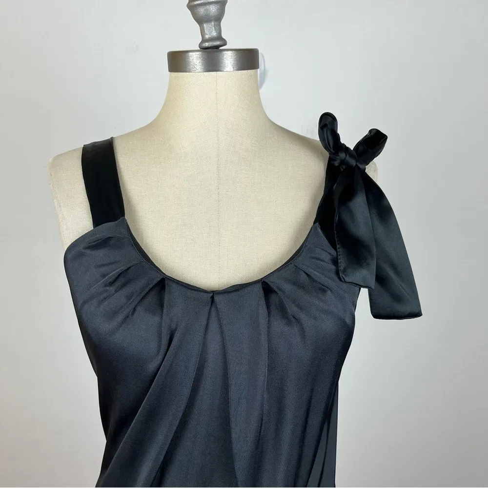 Maje Charcoal Tie Shoulder Dress - Image 3