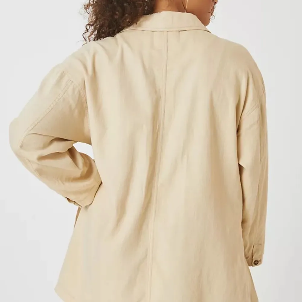 Pilcro Anthropologie Cotton Linen blend Relaxed Summer Blazer Jacket oversized L - Image 8