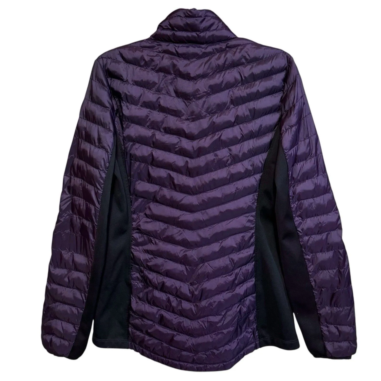 32 Degree Heat Womens Puffer Jacket Coat Size S Dark Purple Black Zip Outdoorsy - Image 2