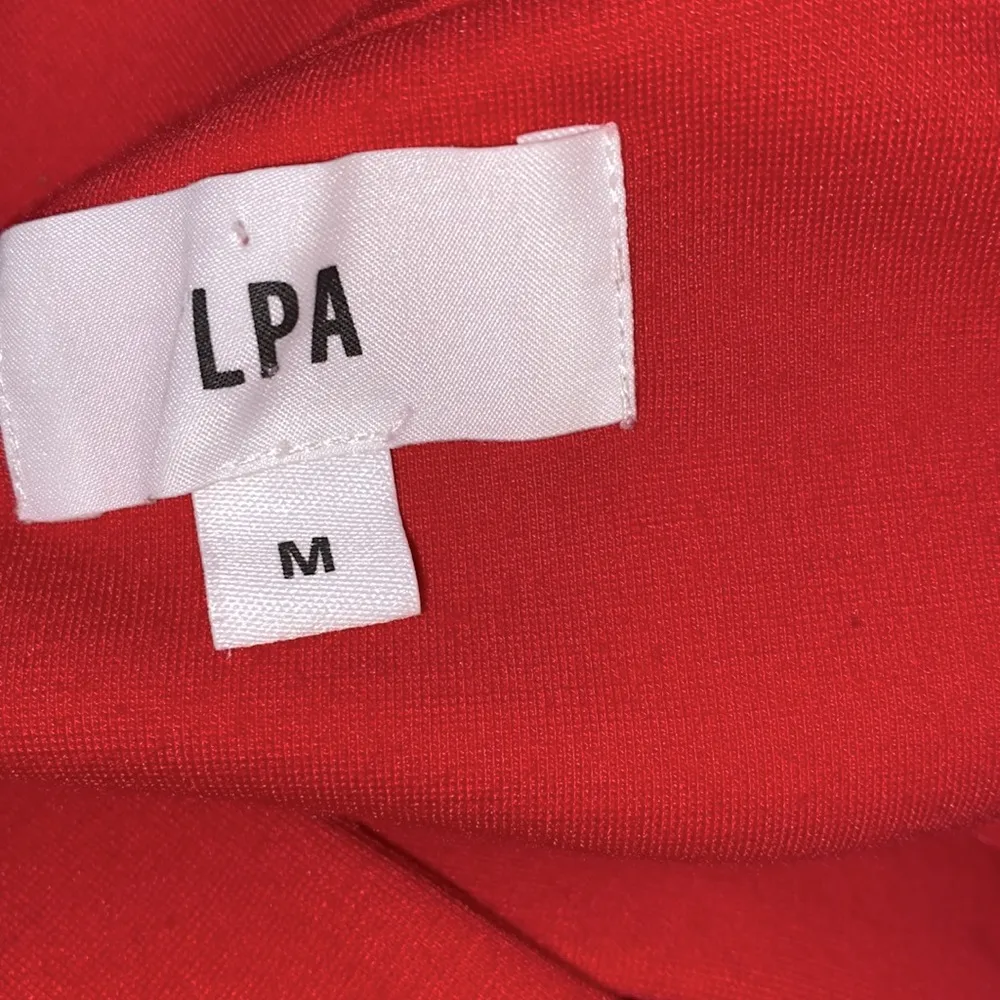 LPA x Revolve off the shoulder red mini dress size medium - Image 11