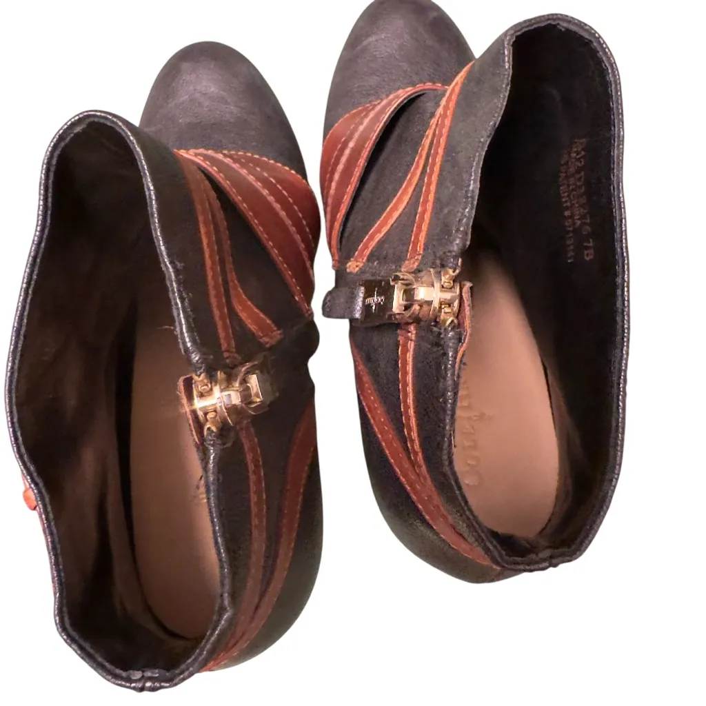 Cole Haan x Nike Air Black Brown Leather Platform Booties Women’s Size 7B in GUC - Image 7