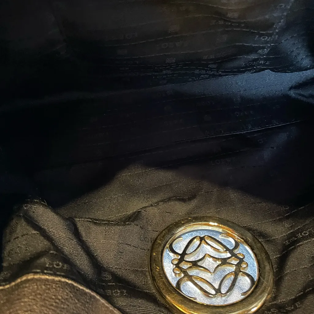 Loewe Gold Anagram Maia Shoulder Bag - Image 12