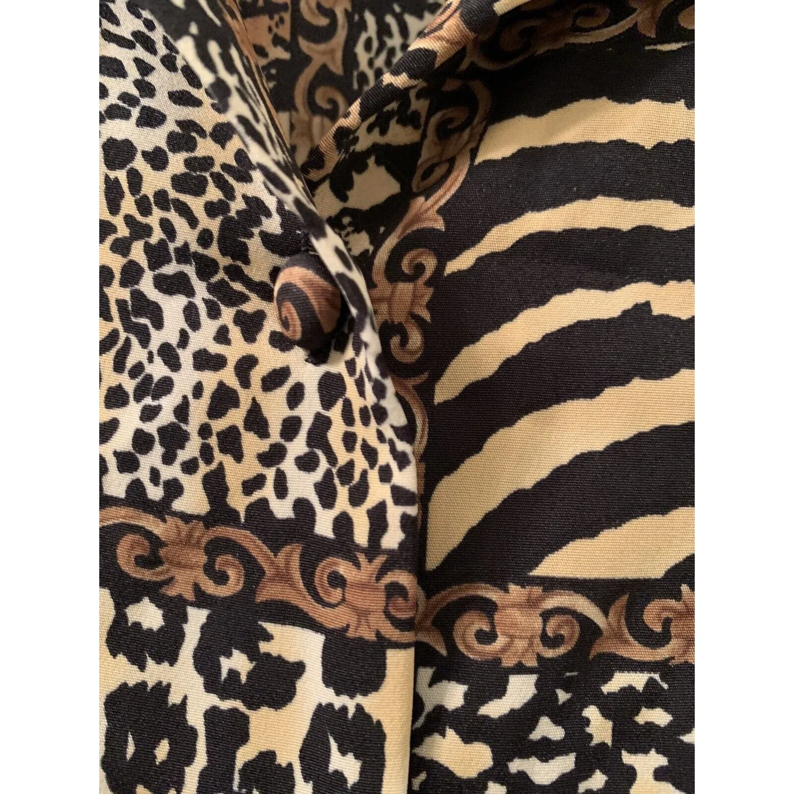 Yves St. Clair Women's Casual/Dress Leopard Print Button Up Blouse Shirt Size 12 Brown - Image 6