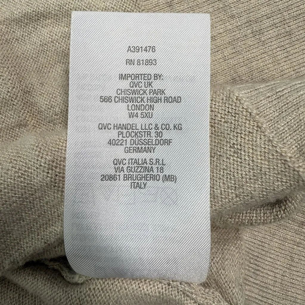 Isaac Mizrahi Live Cardigan Sweater Womens 5X Beige Open Front Pockets Longline - Image 9