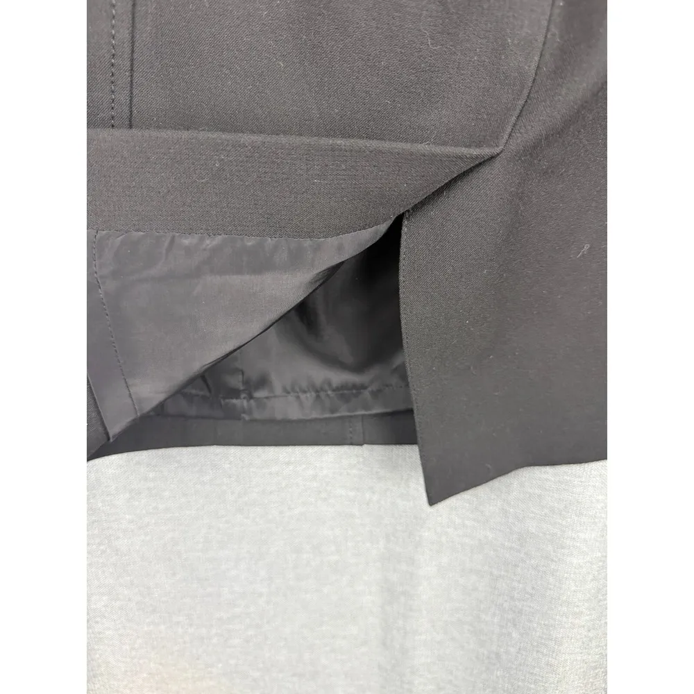 Halogen Black Classic Pencil Skirt Knee Length Seam Detail Back Zip Lined 6 Work - Image 4