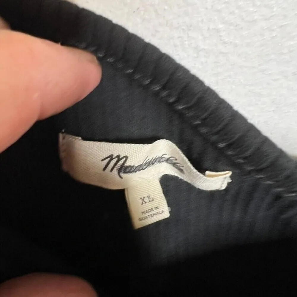 Madewell $35 One Shoulder Crop Tank in Sleekhold Black Size XL NL392 - Image 6