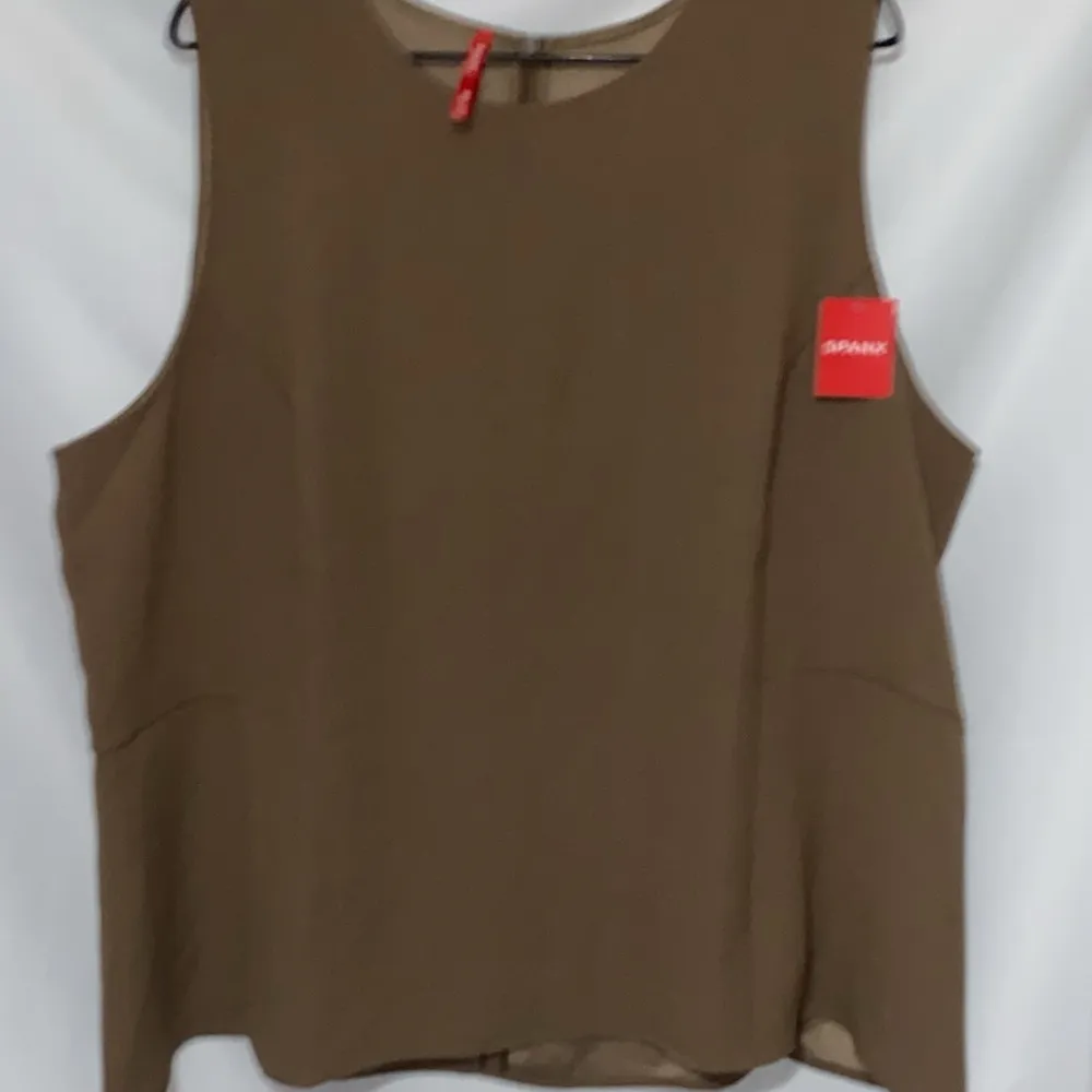 NEW SPANX Boxy Brown Tank Top size 2XL BACK ZIPPER POLYESTER - Image 4