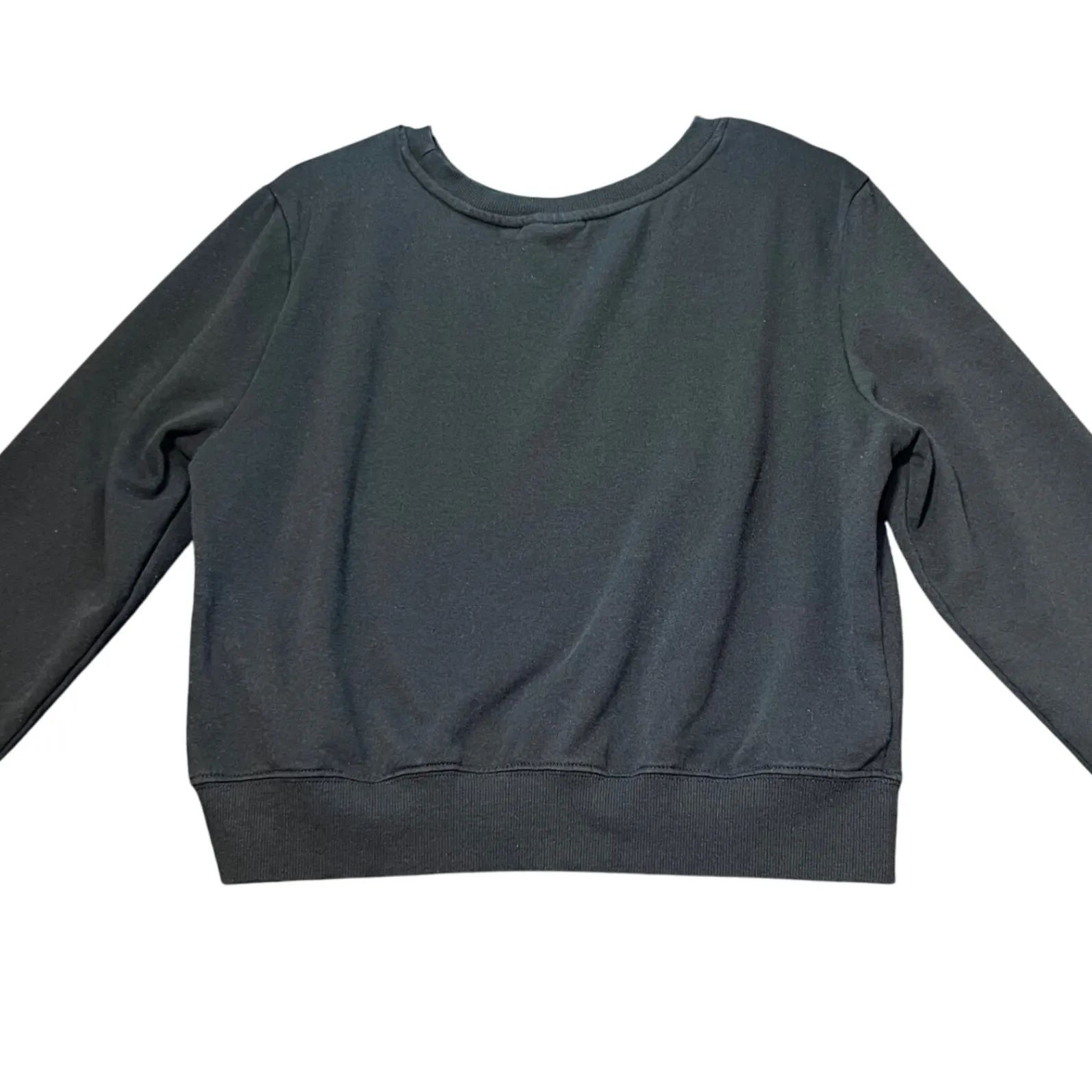 Peanuts Pumpkin Snoopy Graphic Sweatshirt Womens Large Black Halloween Fall Cozy - Image 3