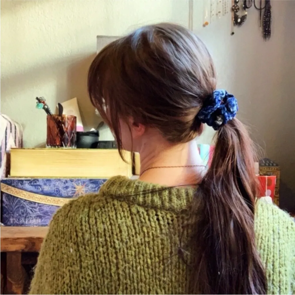 ✨2/$12✨Large Soft Velvet Handmade Teal Scrunchy! - Image 3