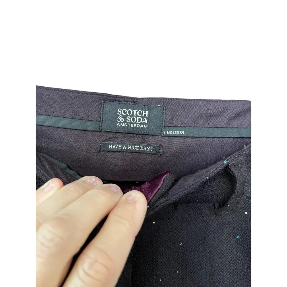 Scotch & Soda High-Rise Trousers sparkle brown Winter Edition size 27 - Image 4