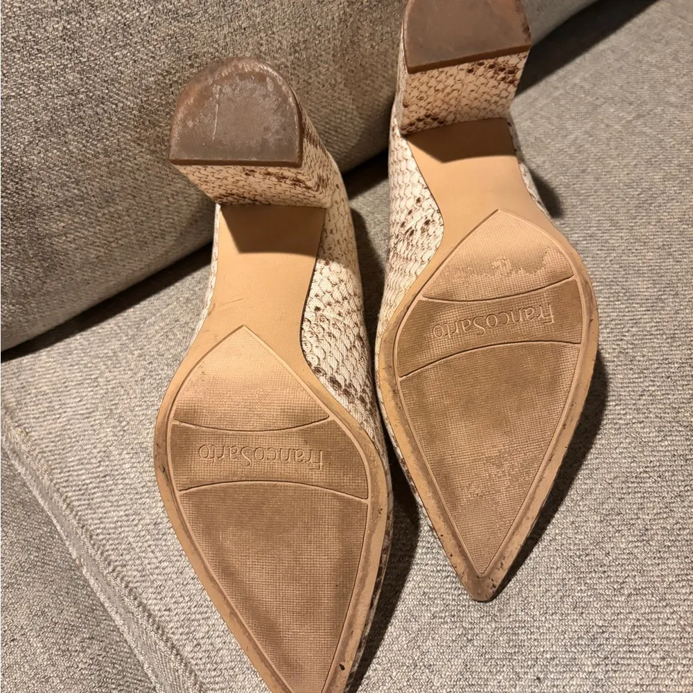 EUC Franco Sarto Womens Palma Animal Print Pumps Dress Block Heels Shoes 7 M - Image 10