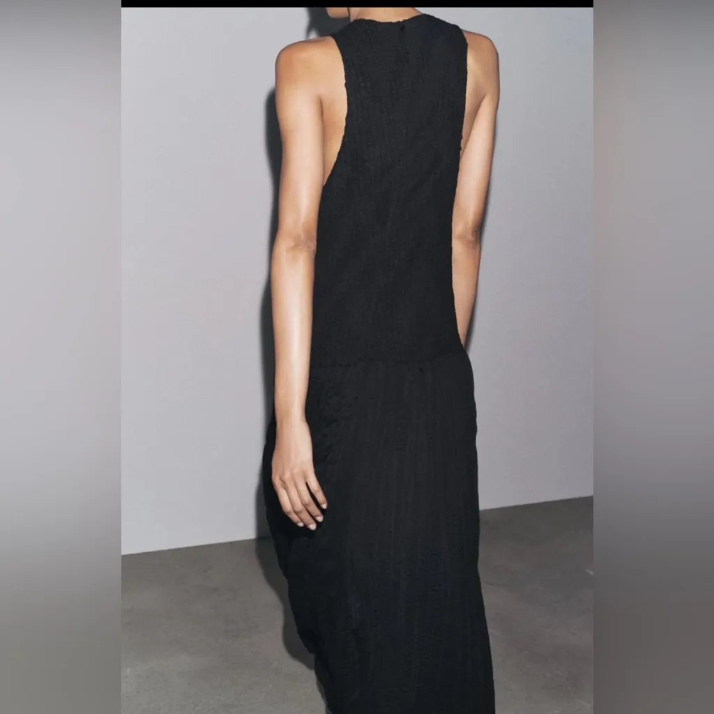 ZARA NEW SS25 ZW COLLECTION COMBINATION CRINKLED DRESS RETAIL 149$ - Image 2