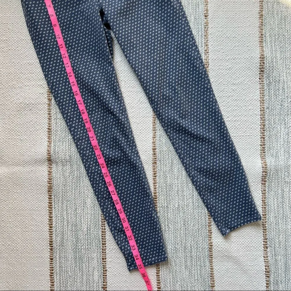 Spanx Jenish Blue Painted Dot Ankle Leggings Women’s Medium - Image 3