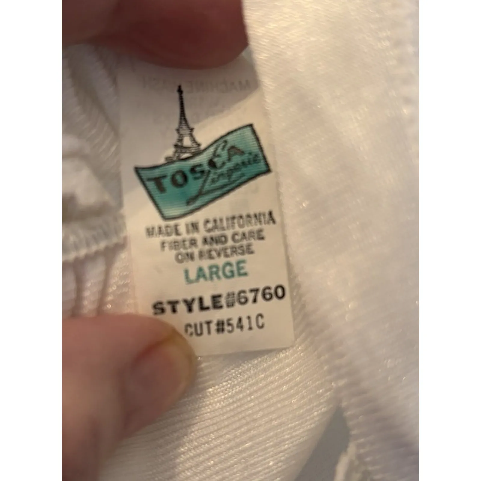 Vintage 60s 70's Tosca Lingerie Nightgown White Long 6760 Bridal Cottage Large - Image 5