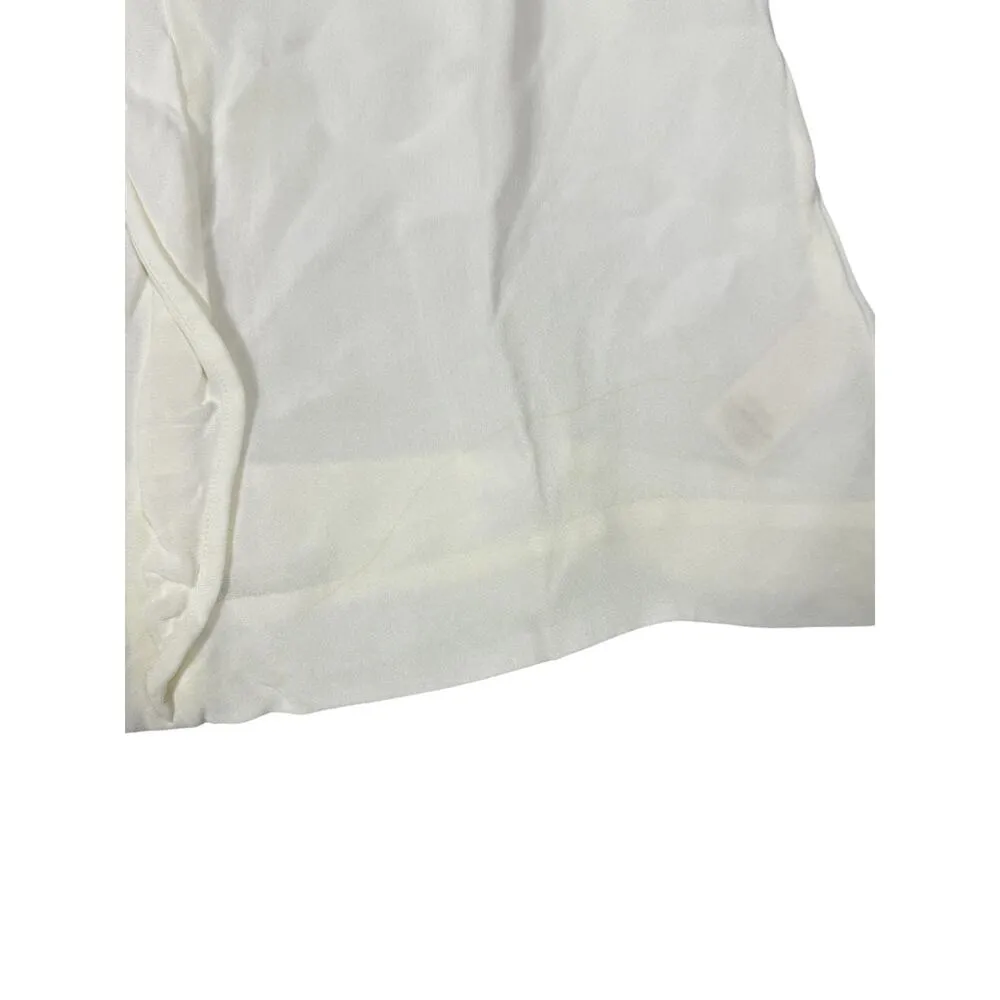 Kate Spade Edison Top White Ruffle Front Blouse Size 4 - Image 3