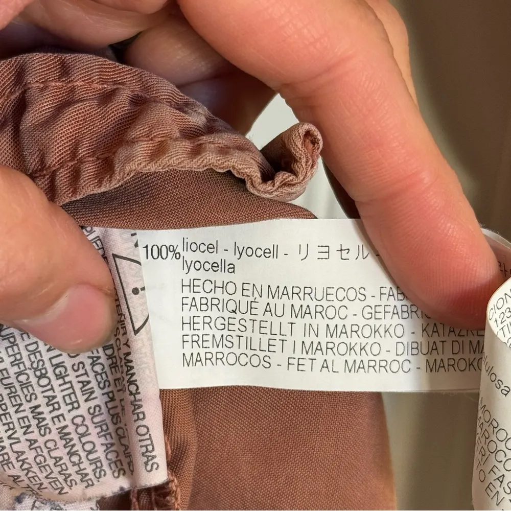 ZARA Women’s Dusty Rose Button Down Long Sleeve with Pockets Size XS - Image 8