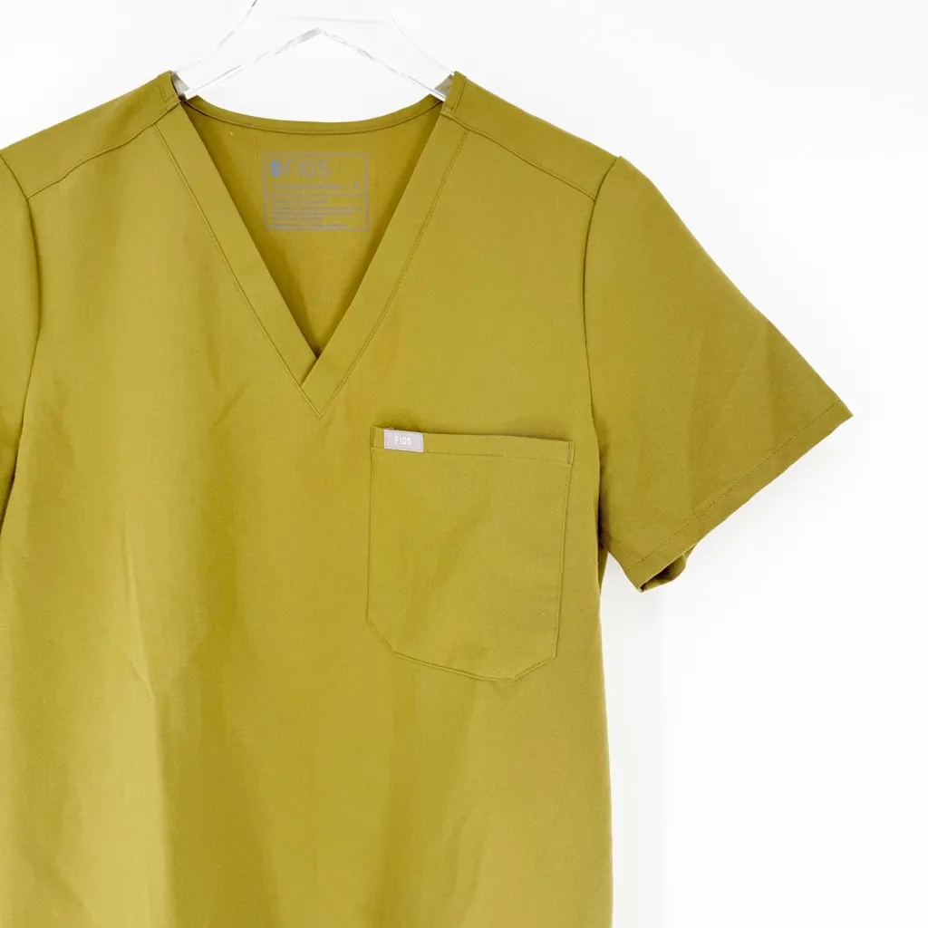 NWT Figs Catrina One Pocket Scrub Top M Green - Image 3