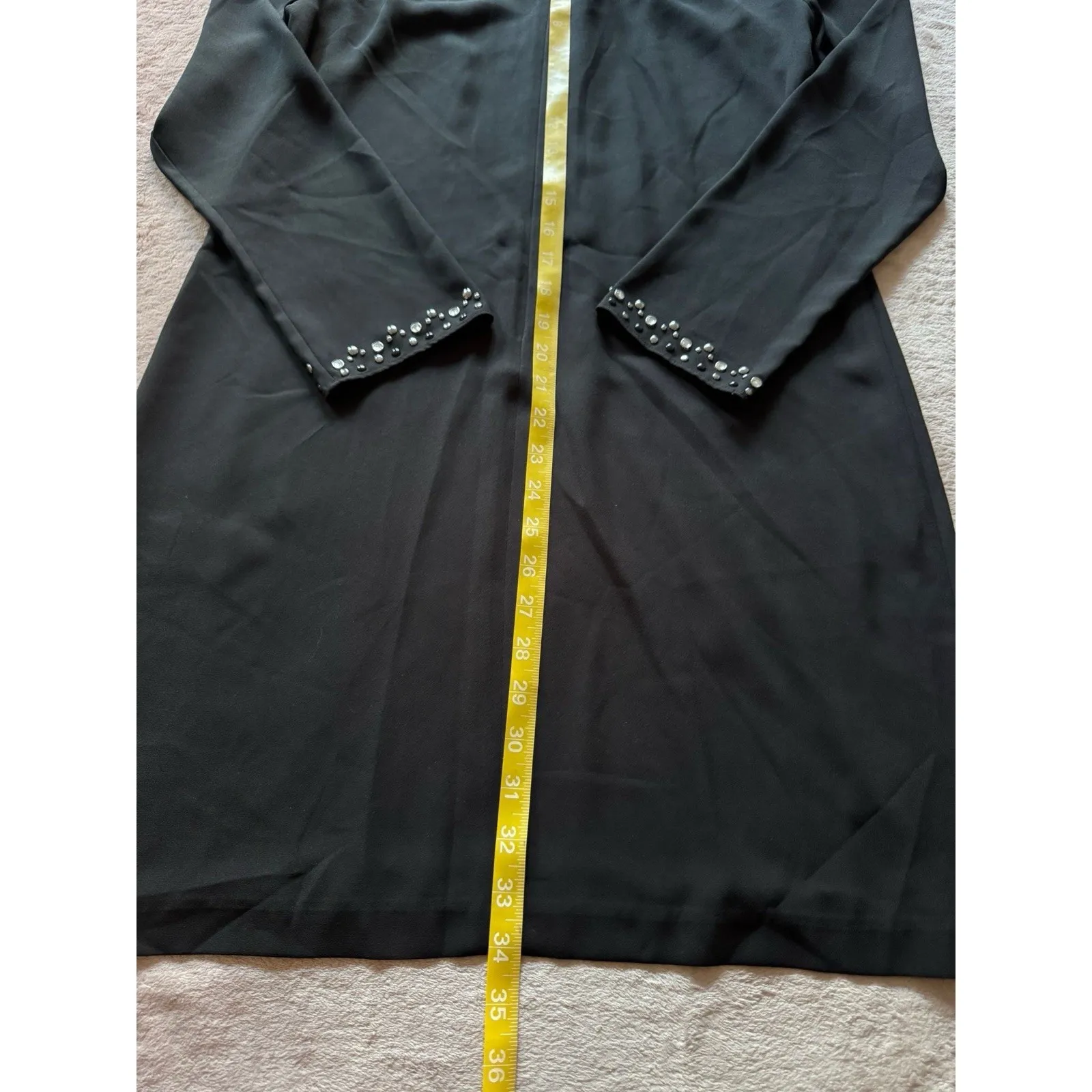 Michael Kors Women's Pullover Black Dress with Chain Size‎ M - Image 8